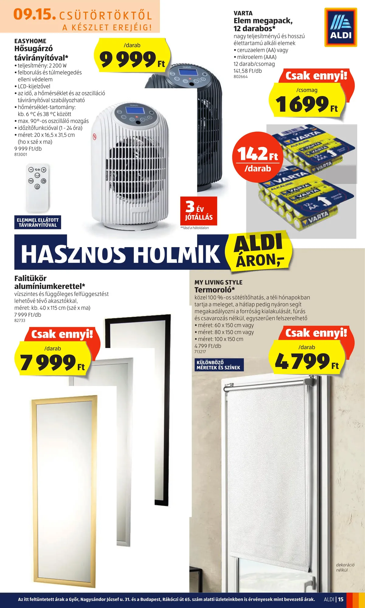 Aldi akciós újság 09.15–09.21 – 15. oldal