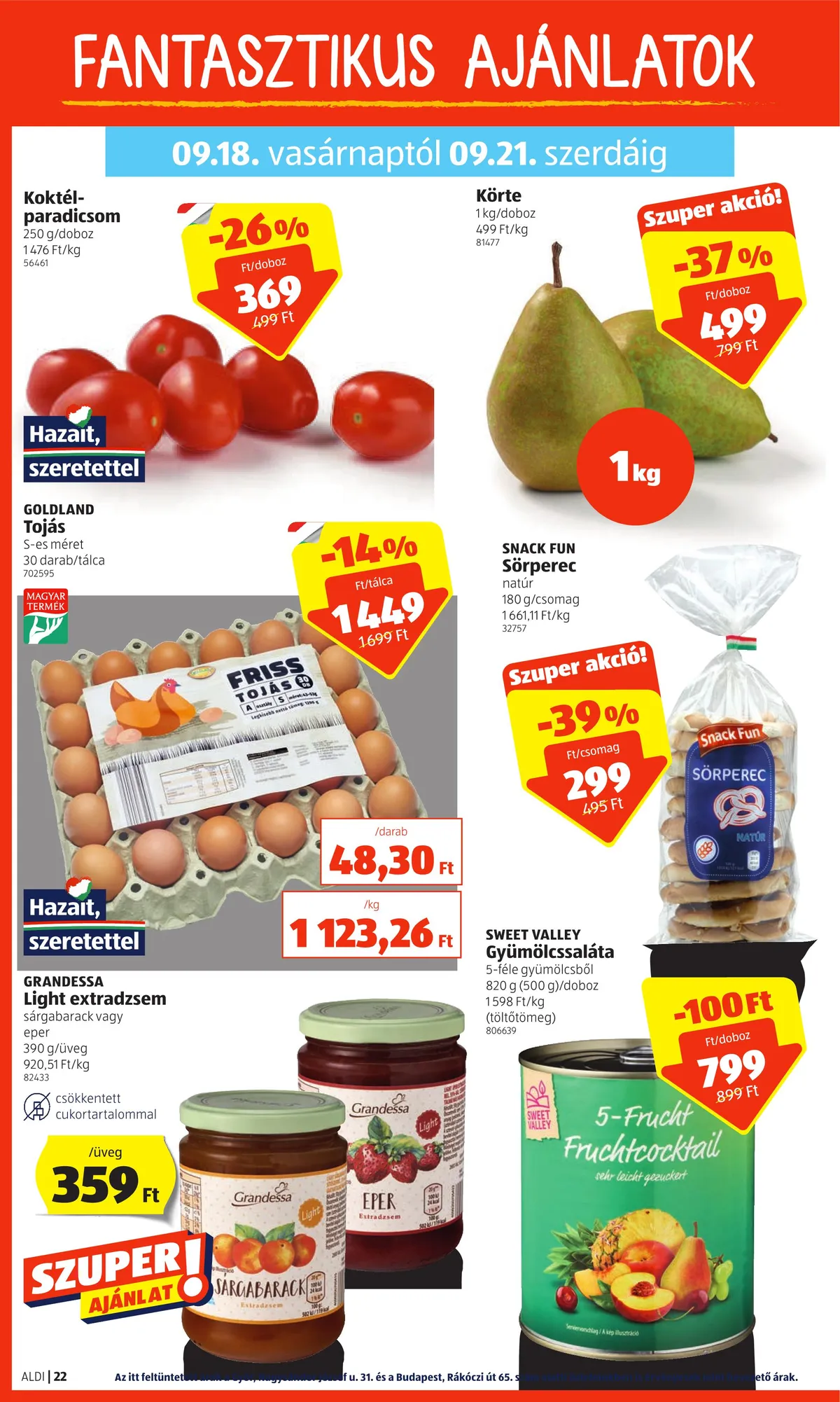 Aldi akciós újság 09.15–09.21 – 22. oldal