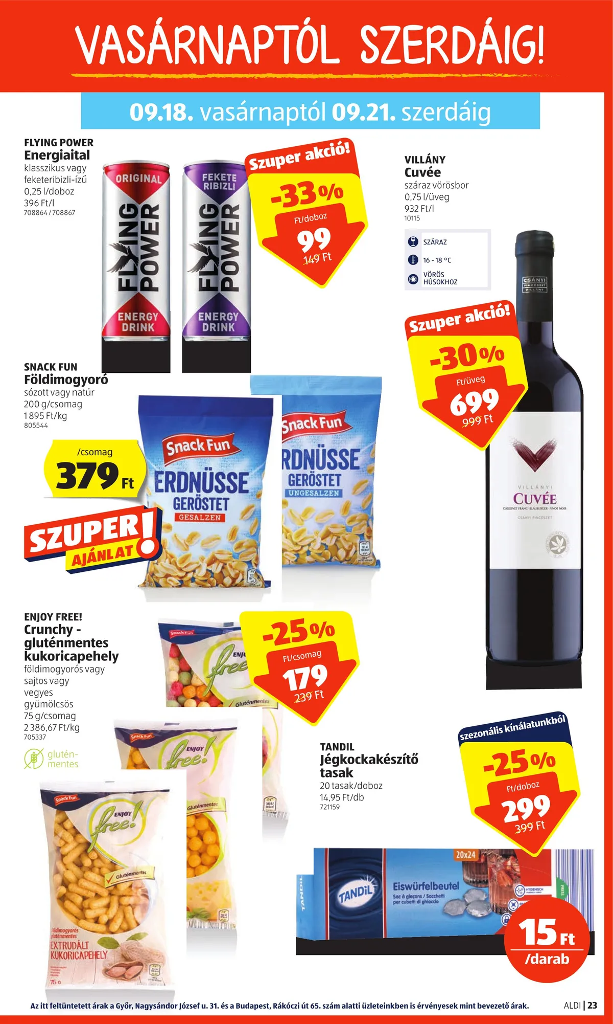 Aldi akciós újság 09.15–09.21 – 23. oldal