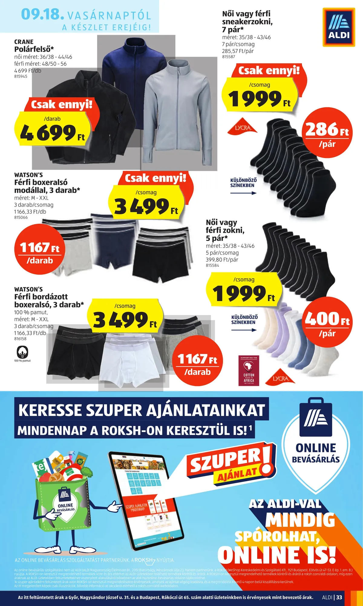 Aldi akciós újság 09.15–09.21 – 33. oldal