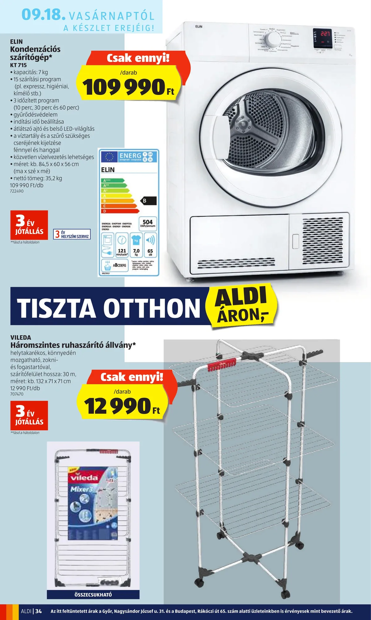 Aldi akciós újság 09.15–09.21 – 34. oldal