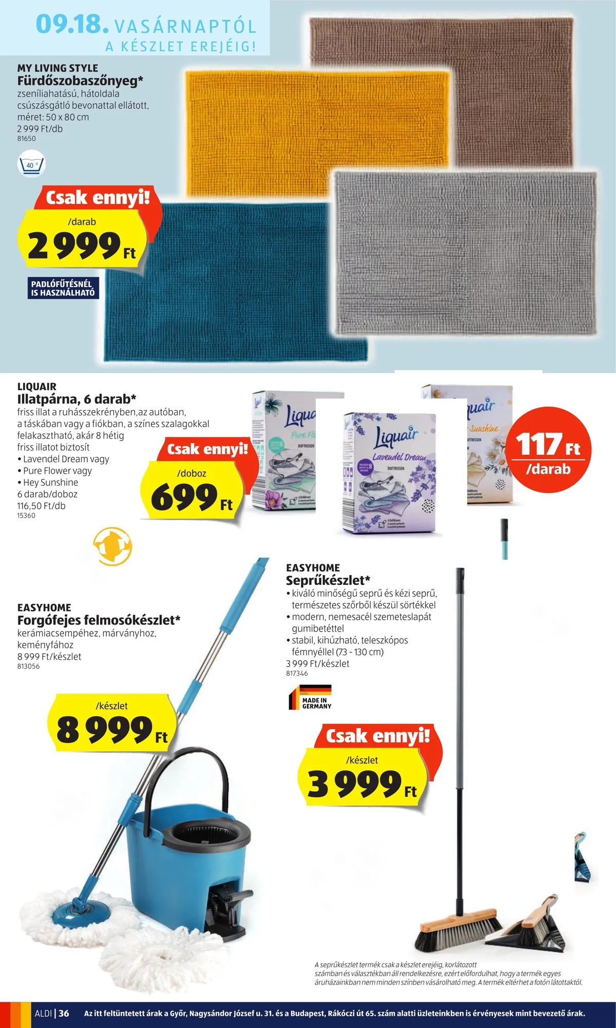 Aldi akciós újság 09.15–09.21 – 36. oldal