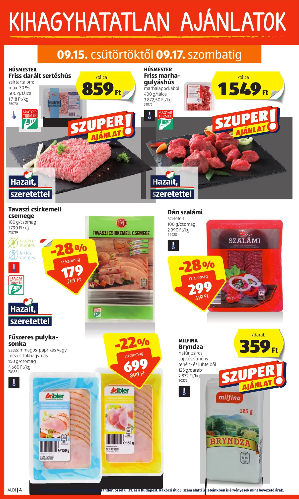 Aldi akciós újság 09.15–09.21 – 4. oldal