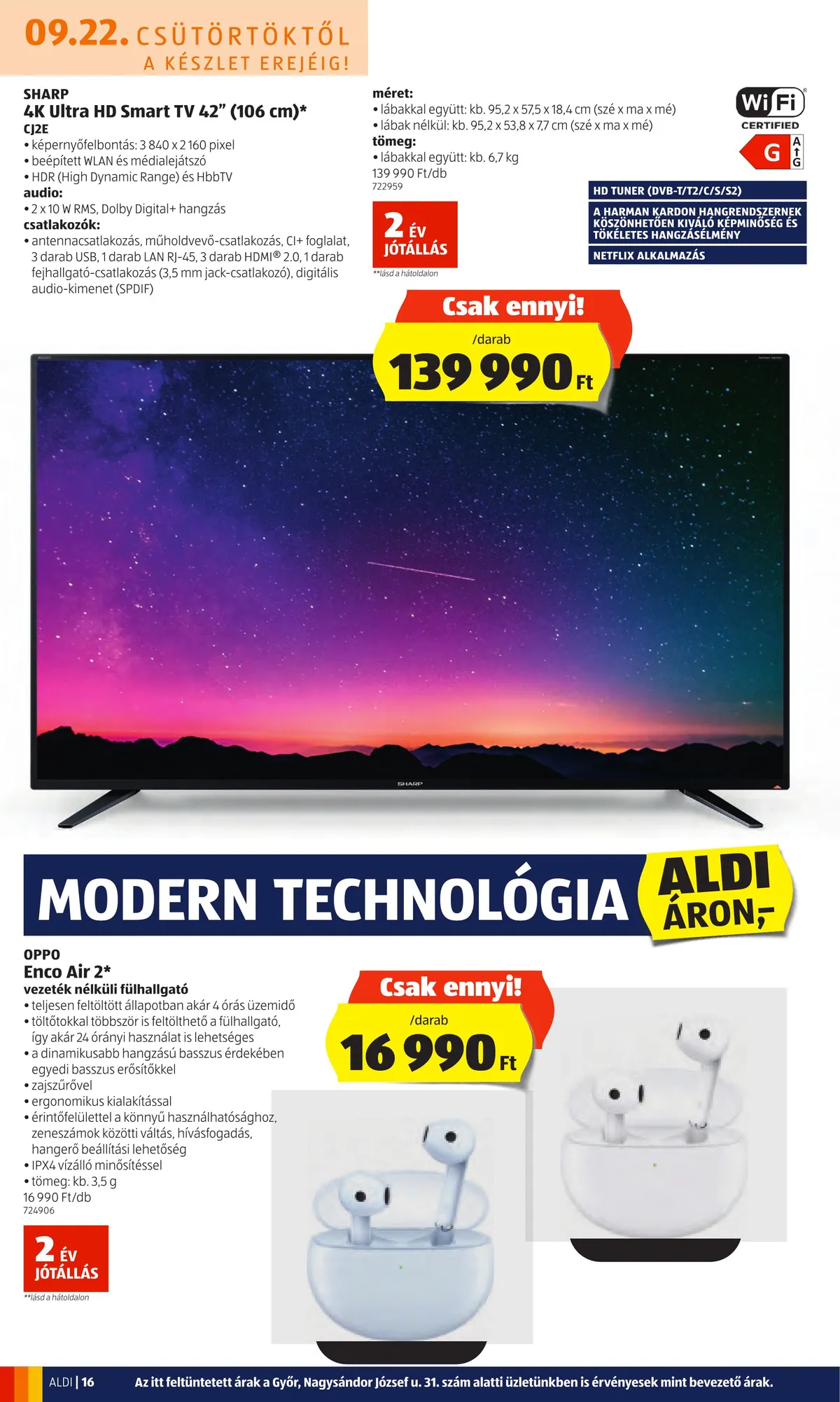 Aldi akciós újság 09.22–09.28 – 16. oldal