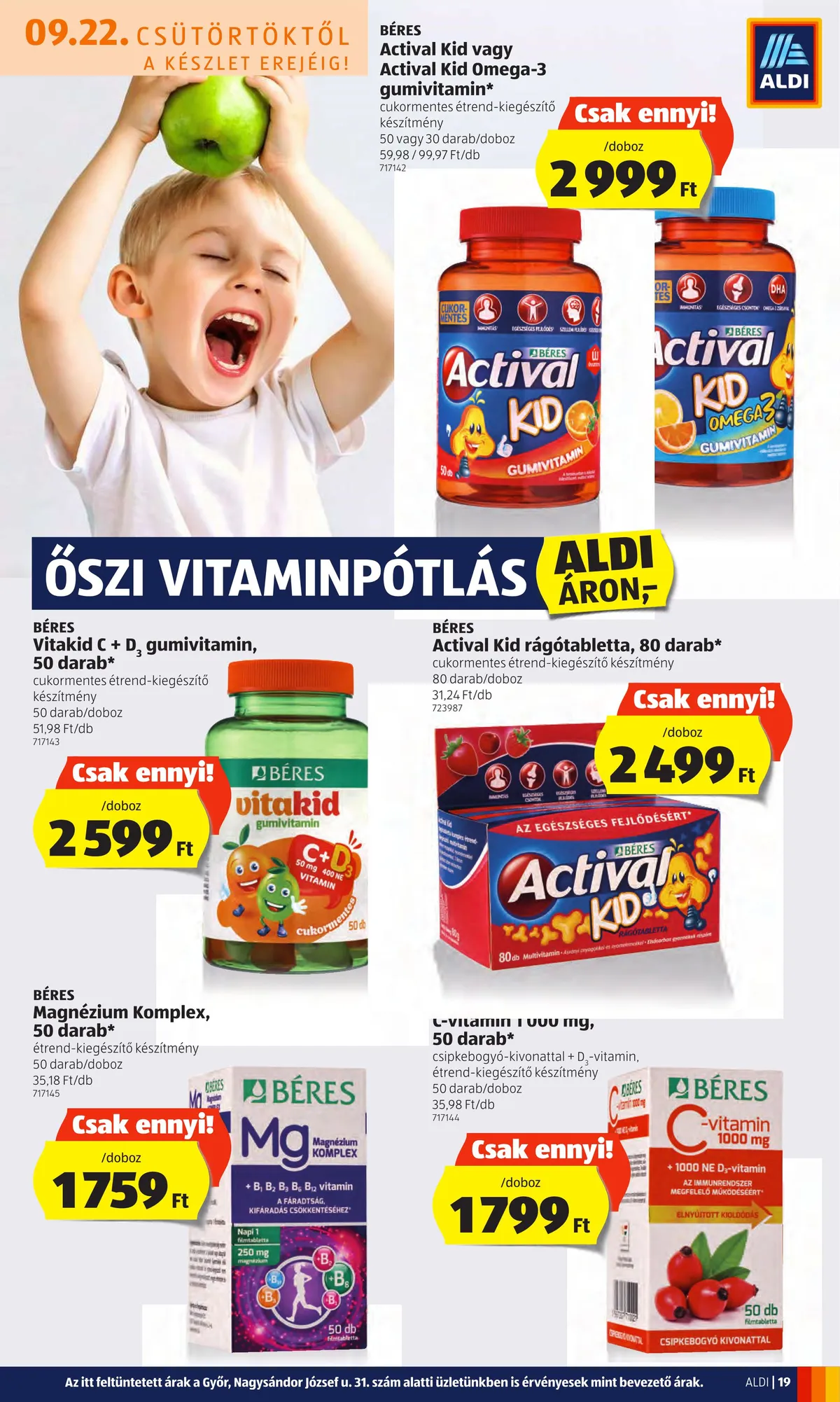 Aldi akciós újság 09.22–09.28 – 19. oldal