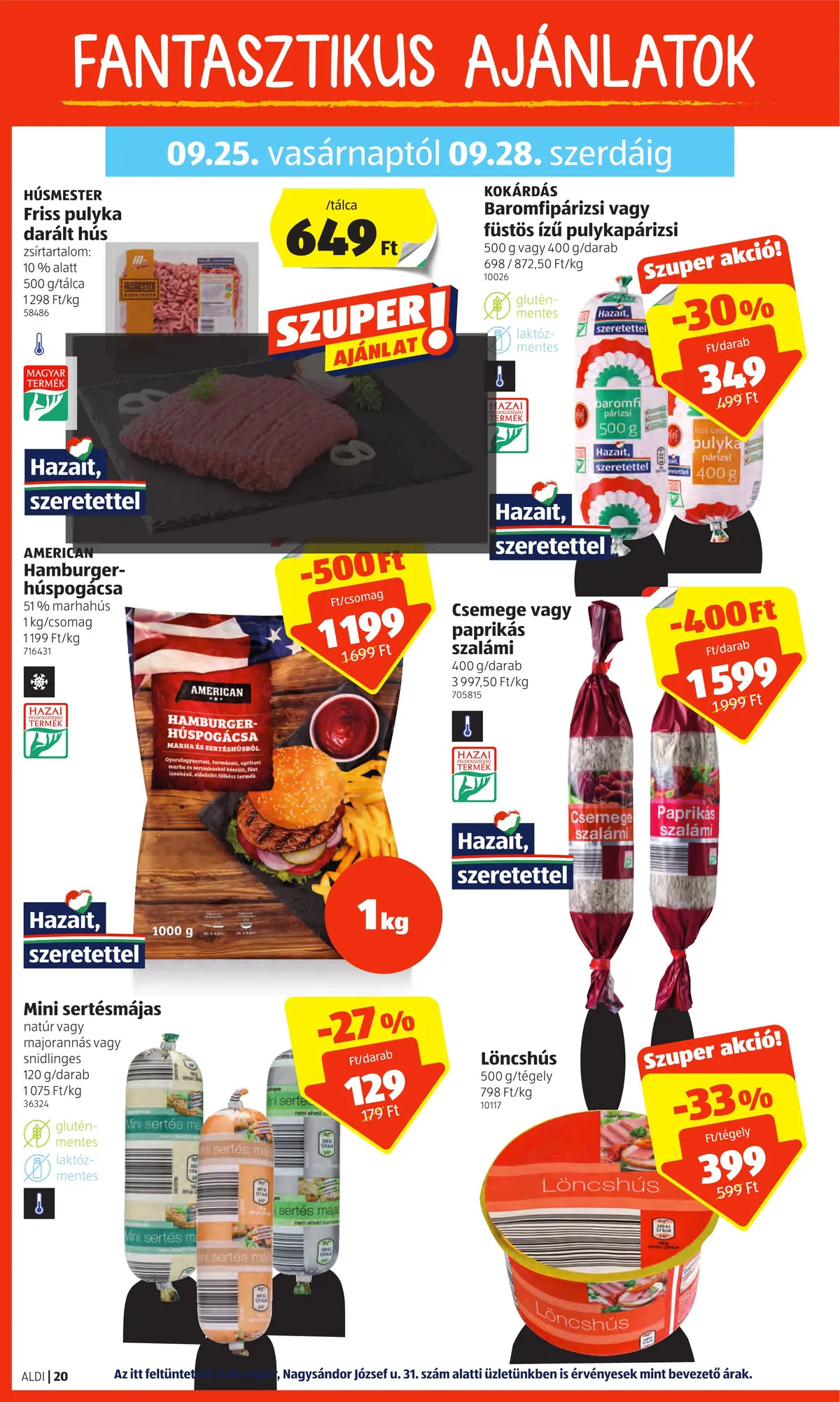 Aldi akciós újság 09.22–09.28 – 20. oldal