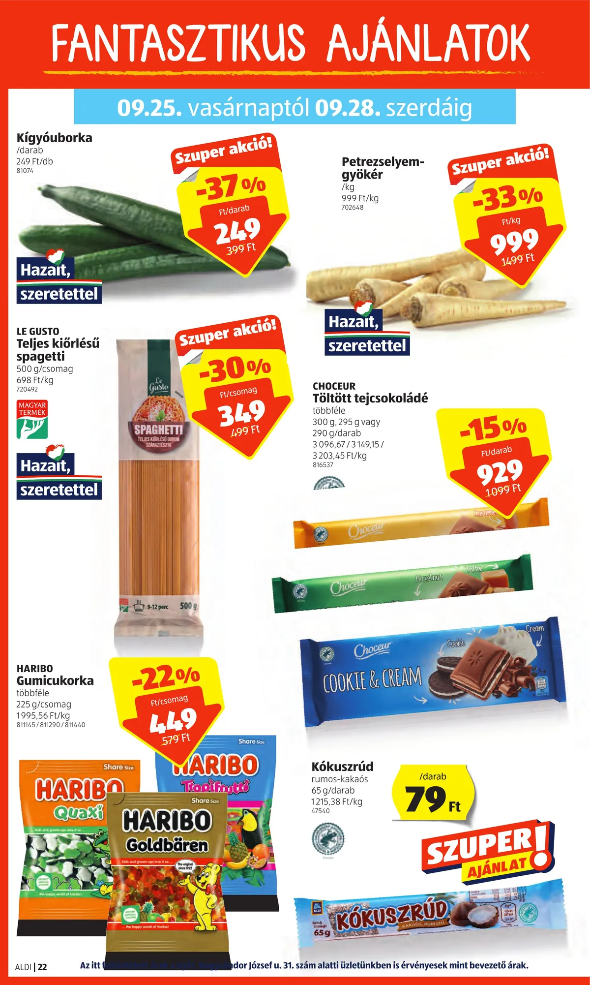 Aldi akciós újság 09.22–09.28 – 22. oldal