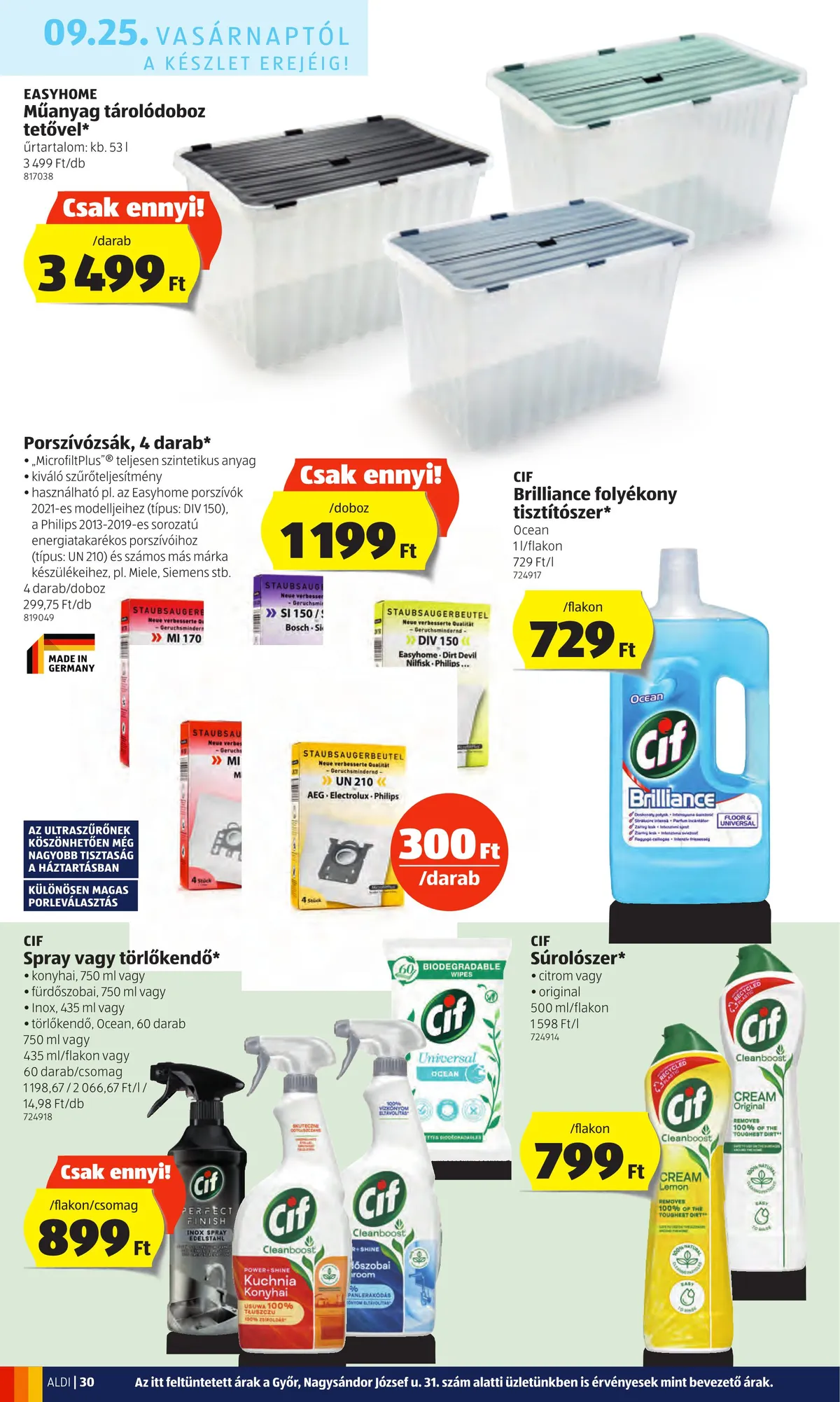 Aldi akciós újság 09.22–09.28 – 30. oldal