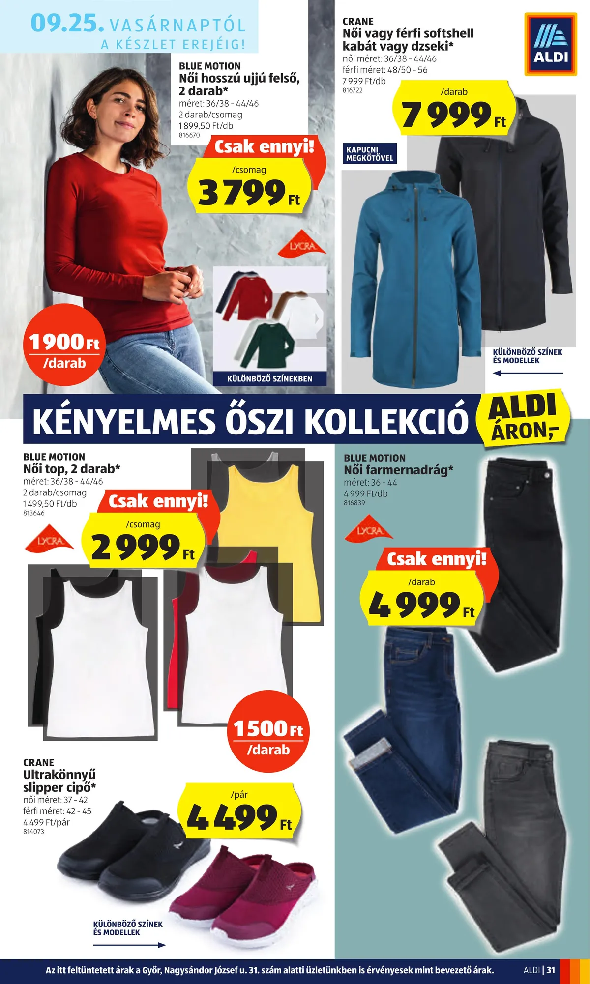 Aldi akciós újság 09.22–09.28 – 31. oldal