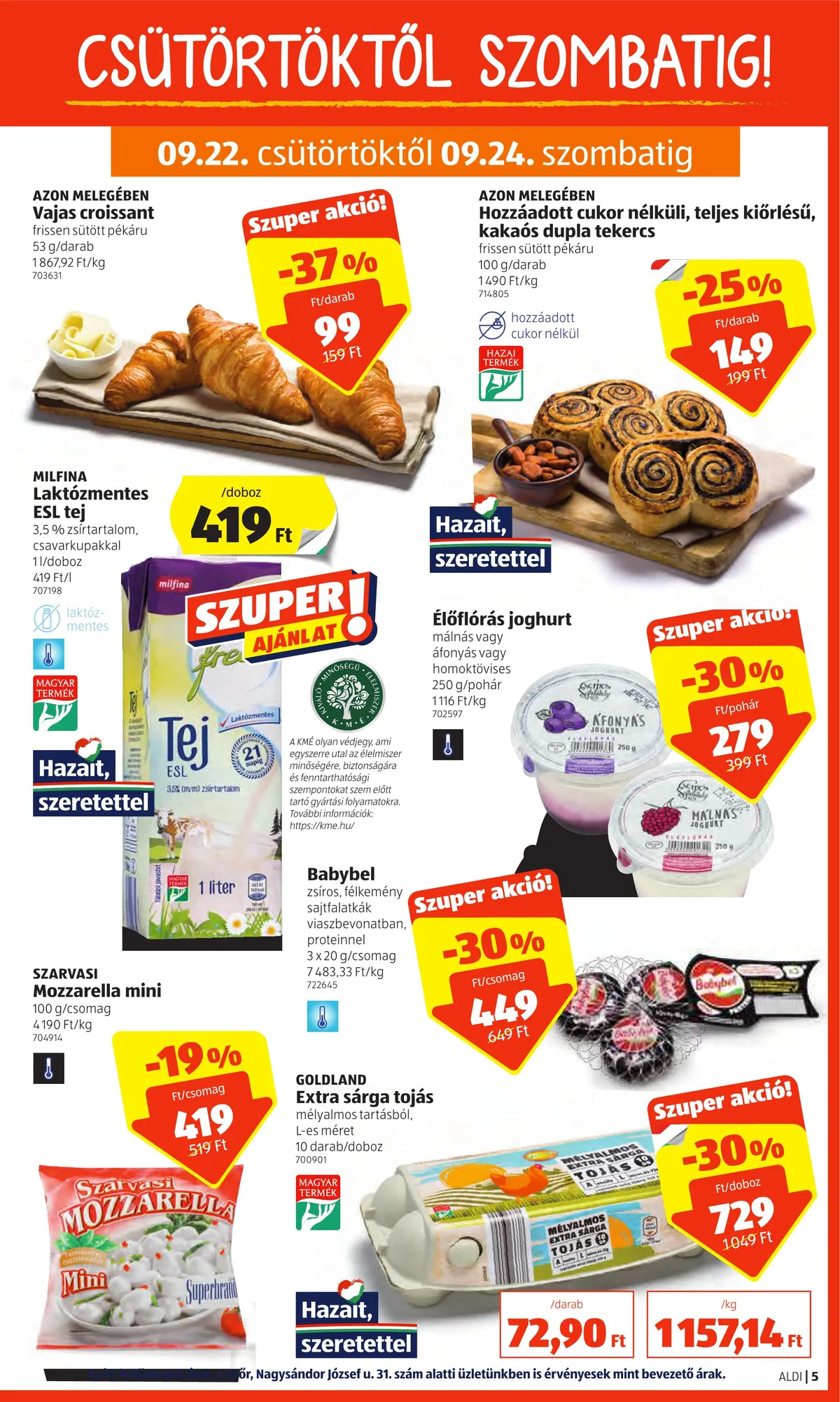 Aldi akciós újság 09.22–09.28 – 5. oldal