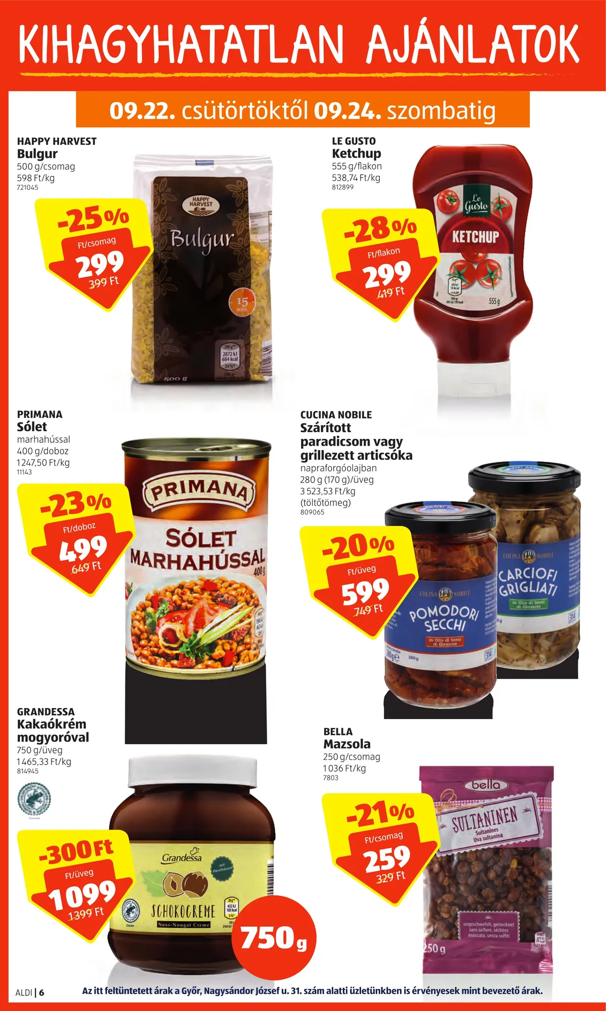 Aldi akciós újság 09.22–09.28 – 6. oldal