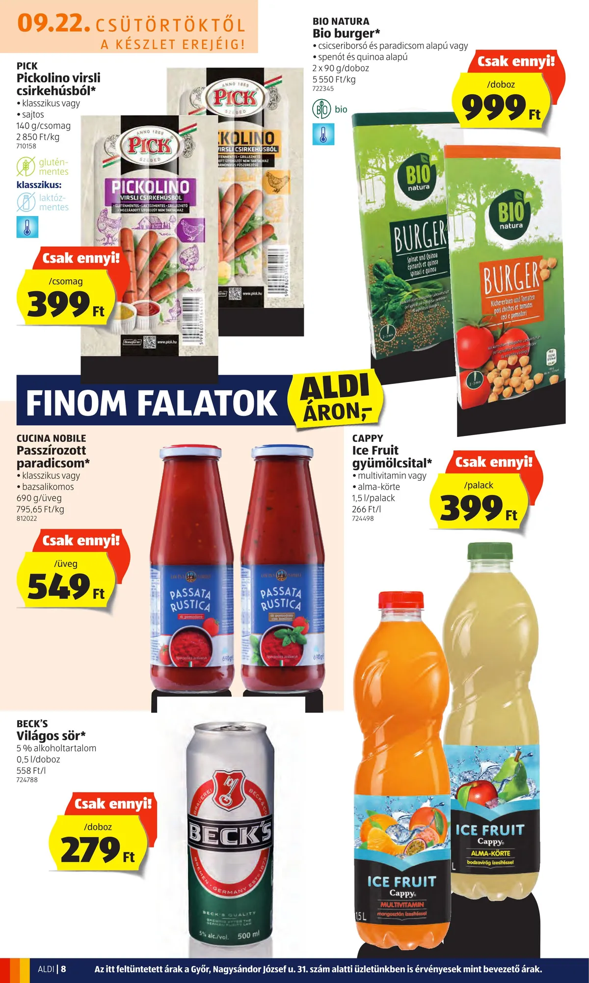 Aldi akciós újság 09.22–09.28 – 8. oldal