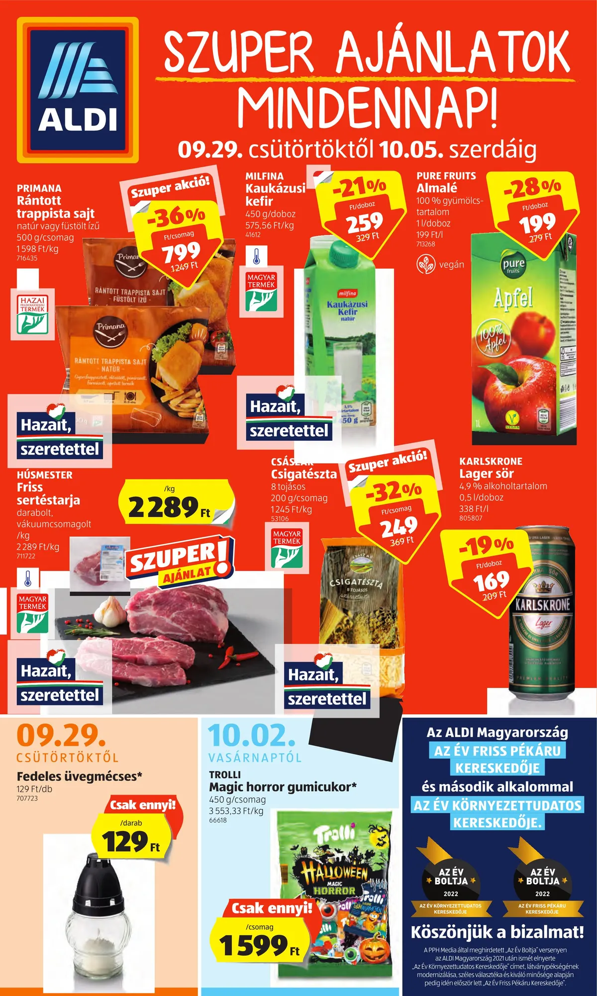 Aldi akciós újság 09.29–10.05