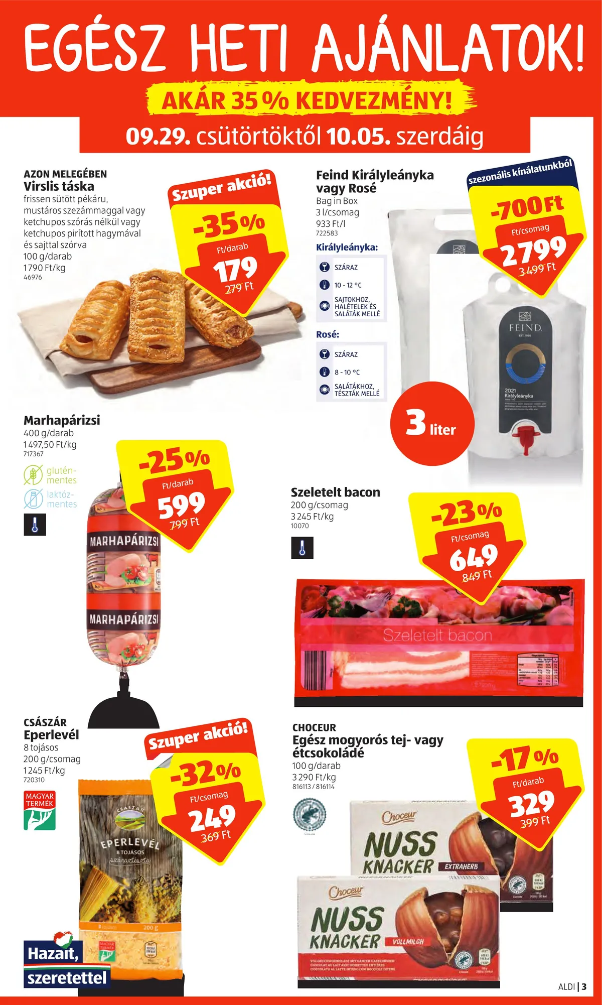 Aldi akciós újság 09.29–10.05 – 3. oldal