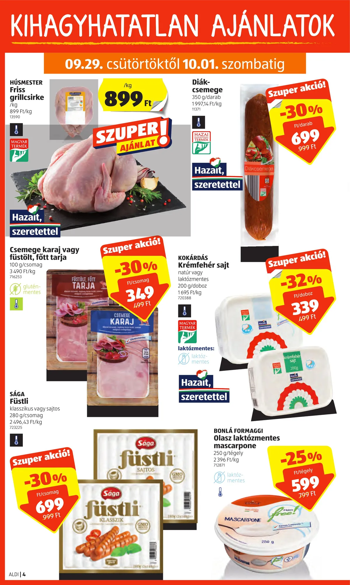 Aldi akciós újság 09.29–10.05 – 4. oldal