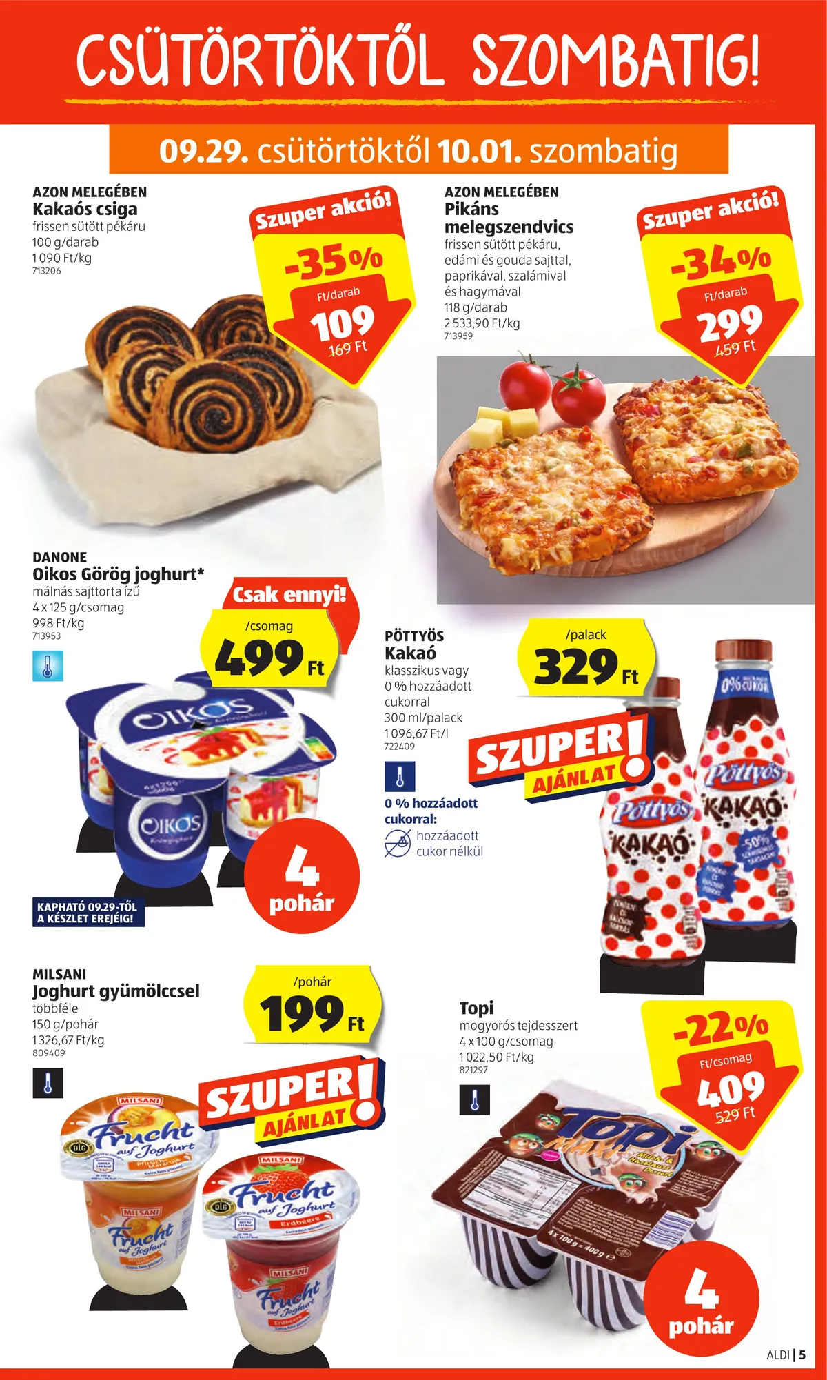 Aldi akciós újság 09.29–10.05 – 5. oldal