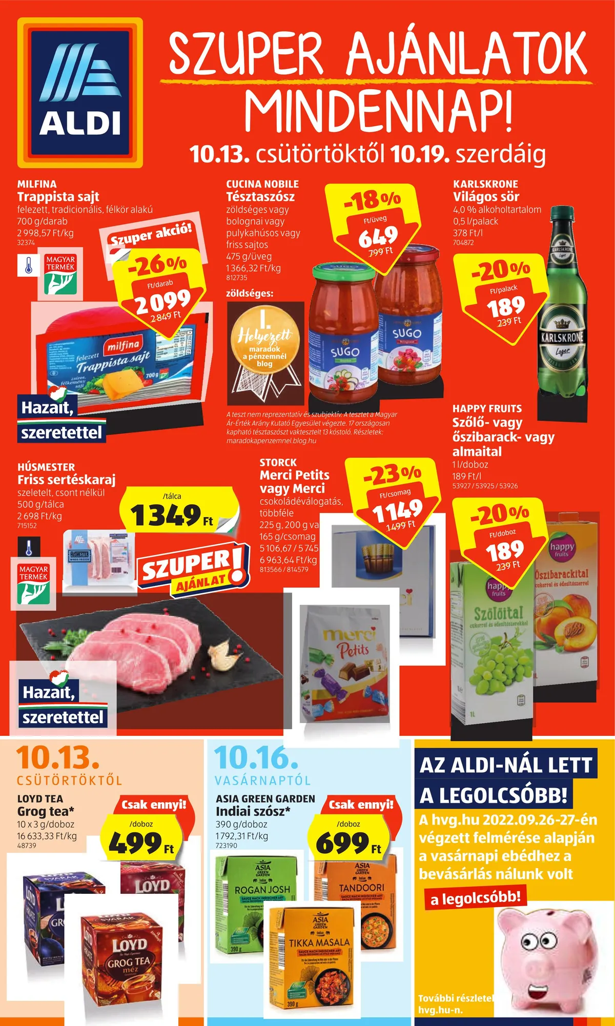 Aldi akciós újság 10.13–10.19