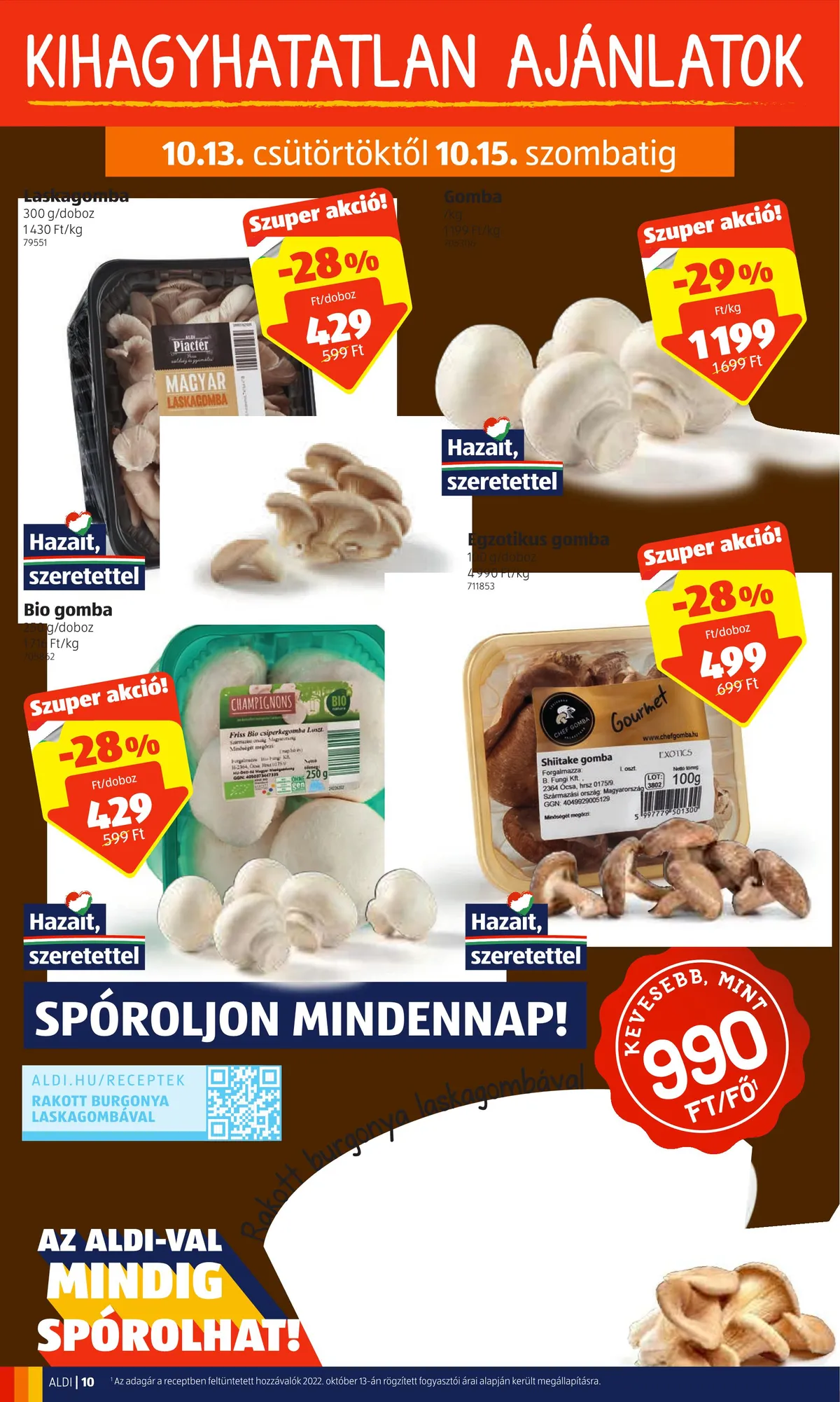 Aldi akciós újság 10.13–10.19 – 10. oldal