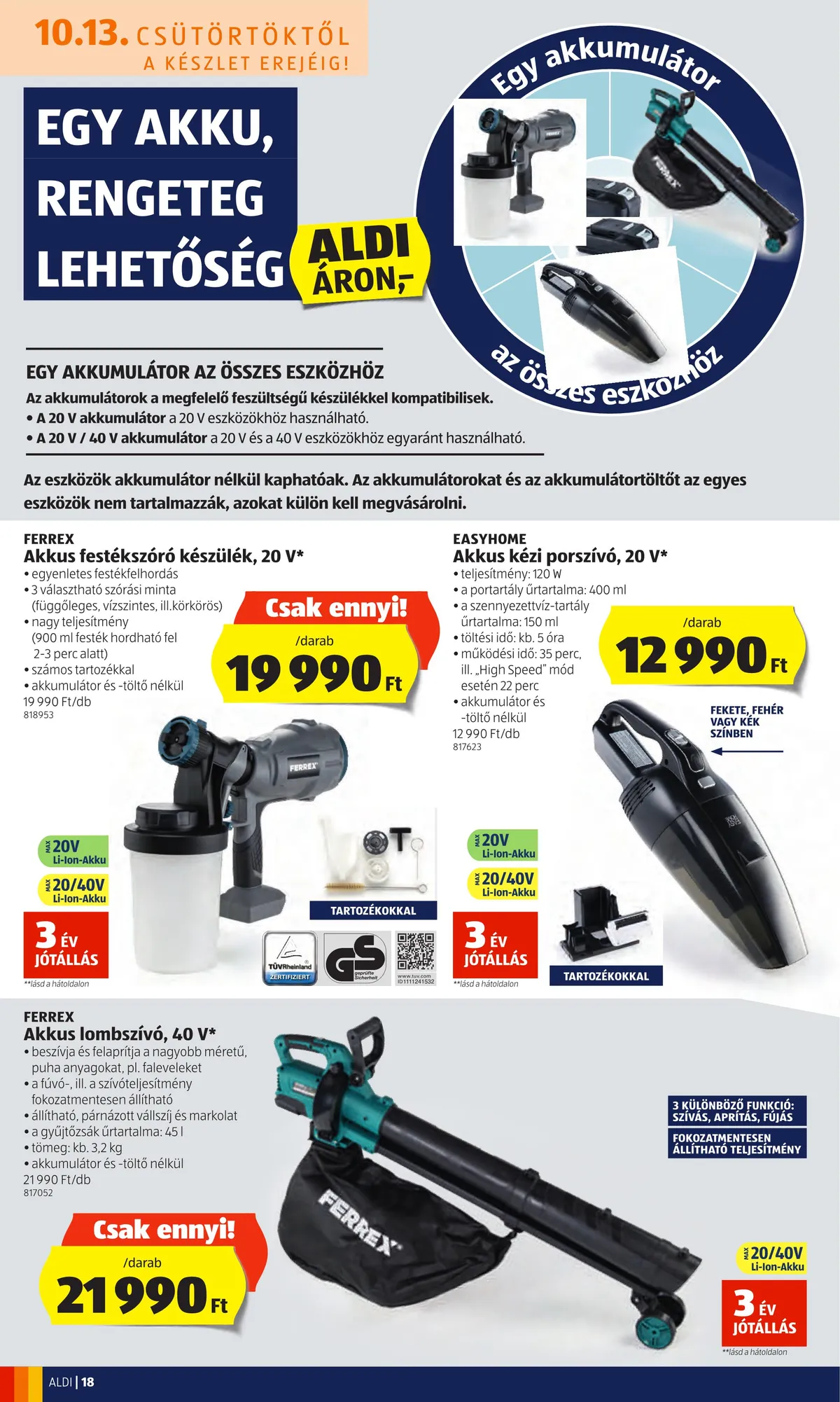 Aldi akciós újság 10.13–10.19 – 18. oldal