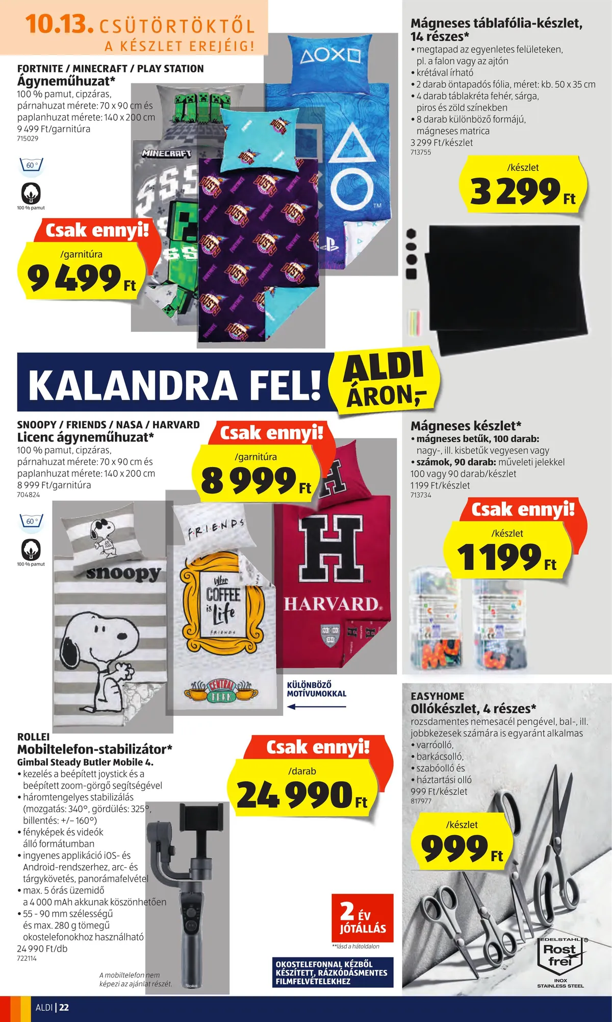 Aldi akciós újság 10.13–10.19 – 22. oldal