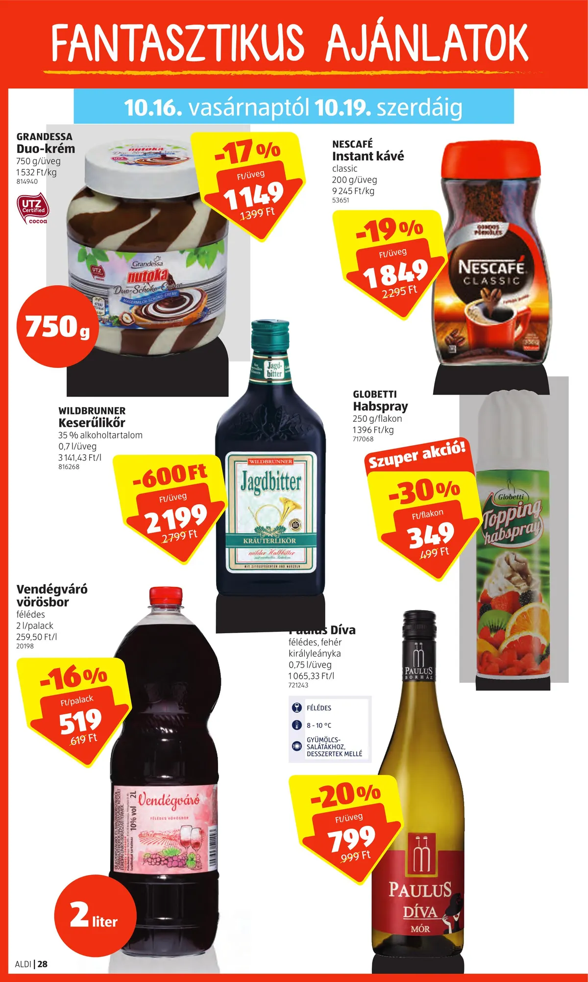 Aldi akciós újság 10.13–10.19 – 28. oldal