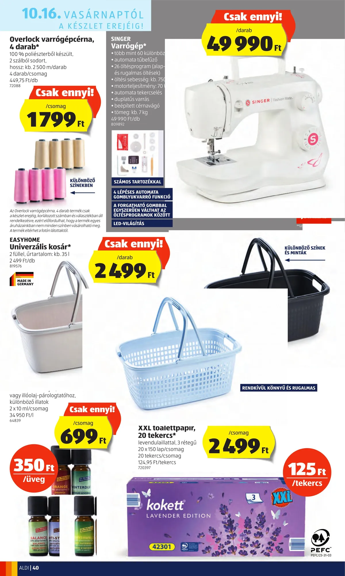 Aldi akciós újság 10.13–10.19 – 40. oldal