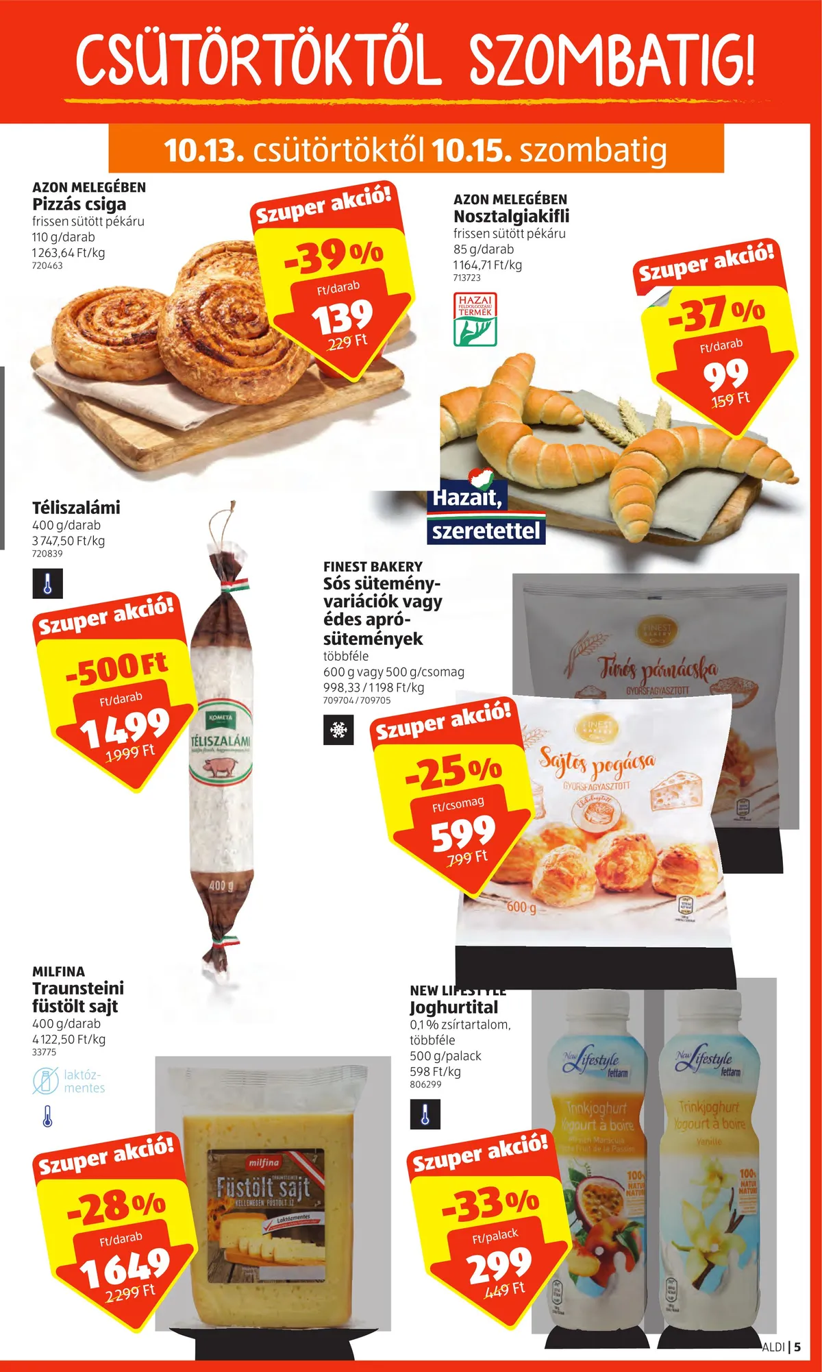 Aldi akciós újság 10.13–10.19 – 5. oldal