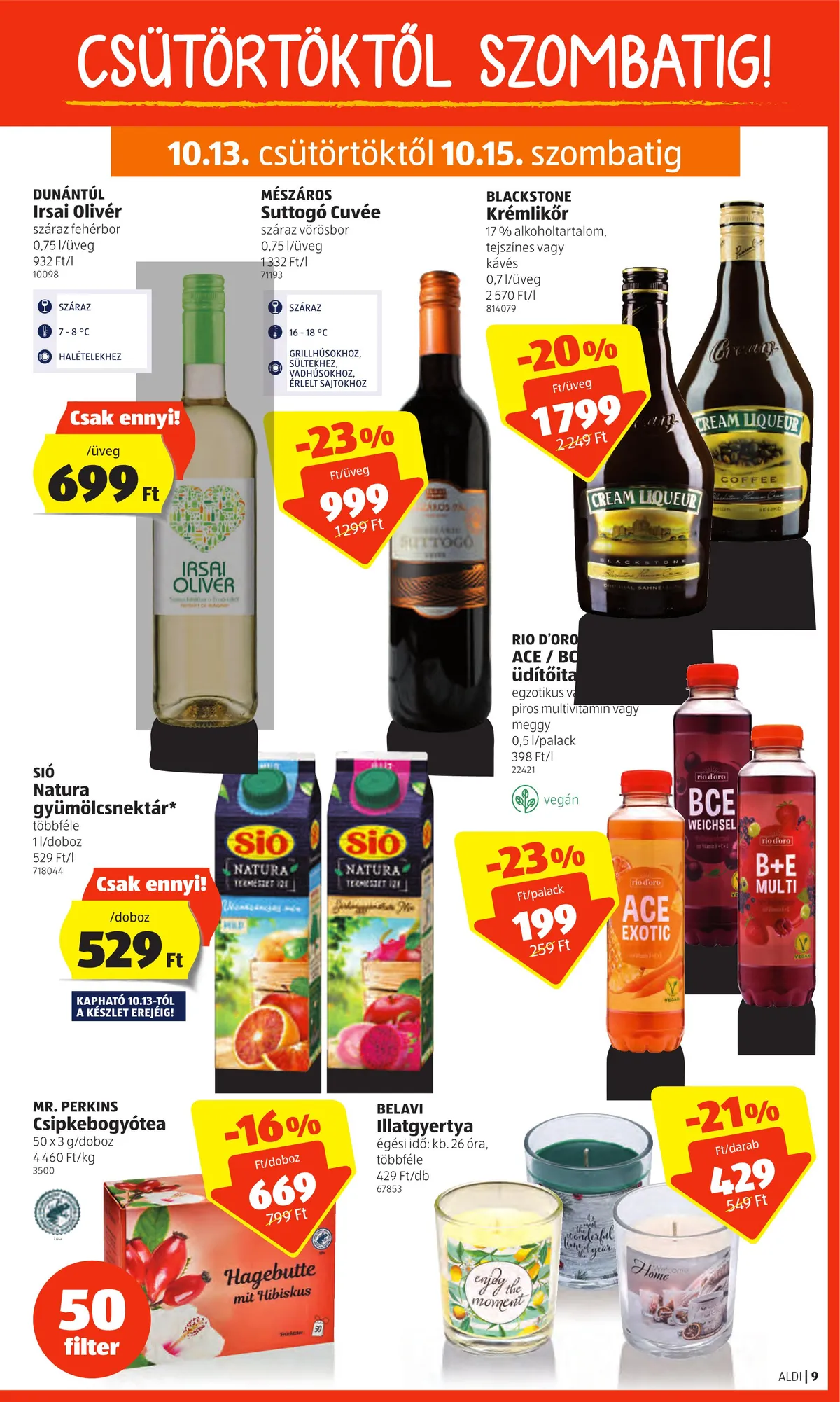 Aldi akciós újság 10.13–10.19 – 9. oldal