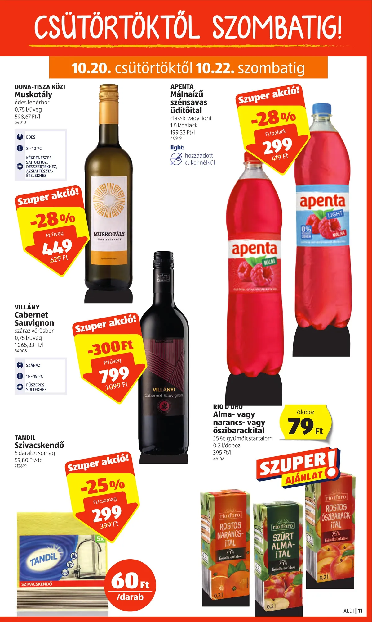 Aldi akciós újság 10.20–10.26 – 11. oldal
