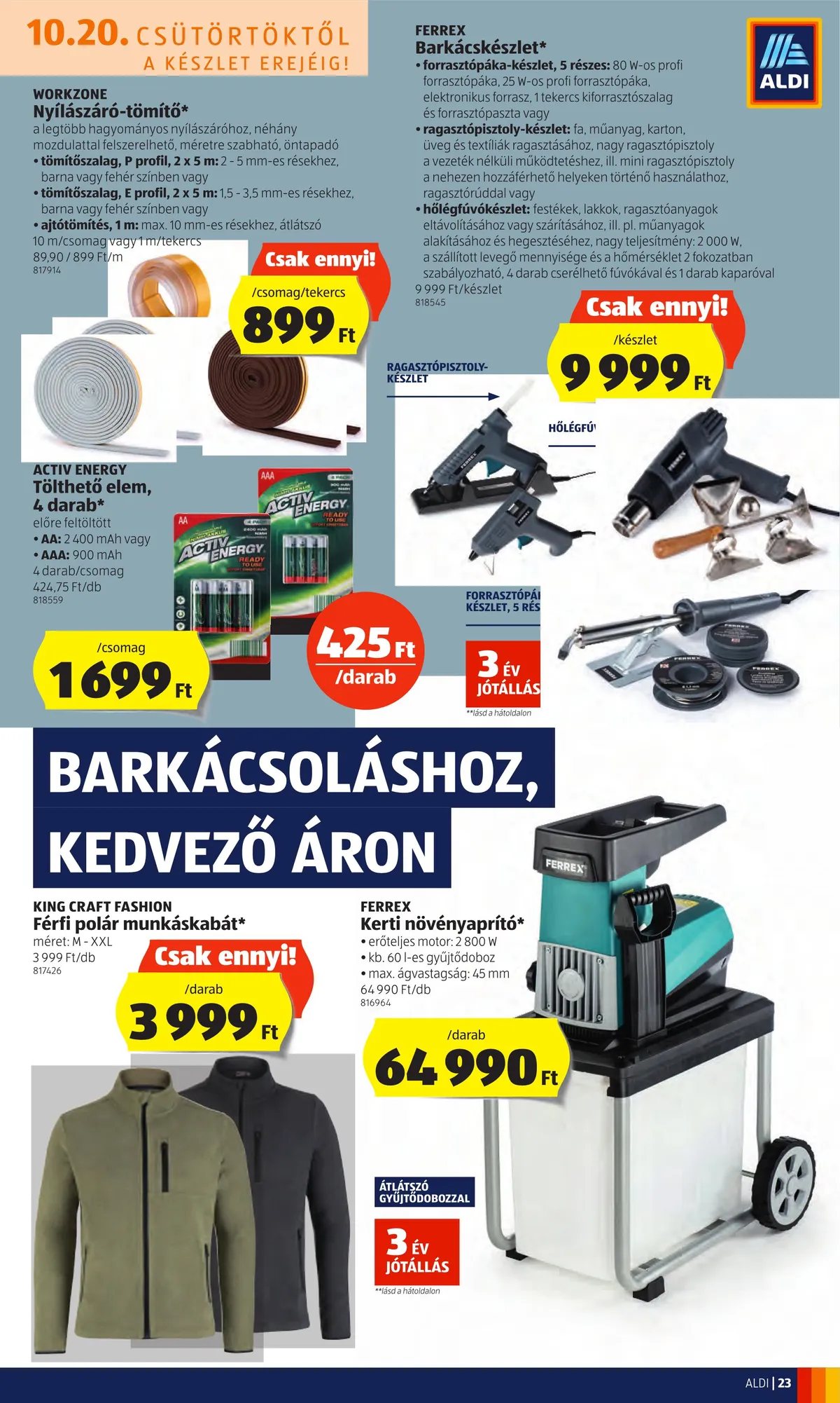 Aldi akciós újság 10.20–10.26 – 23. oldal
