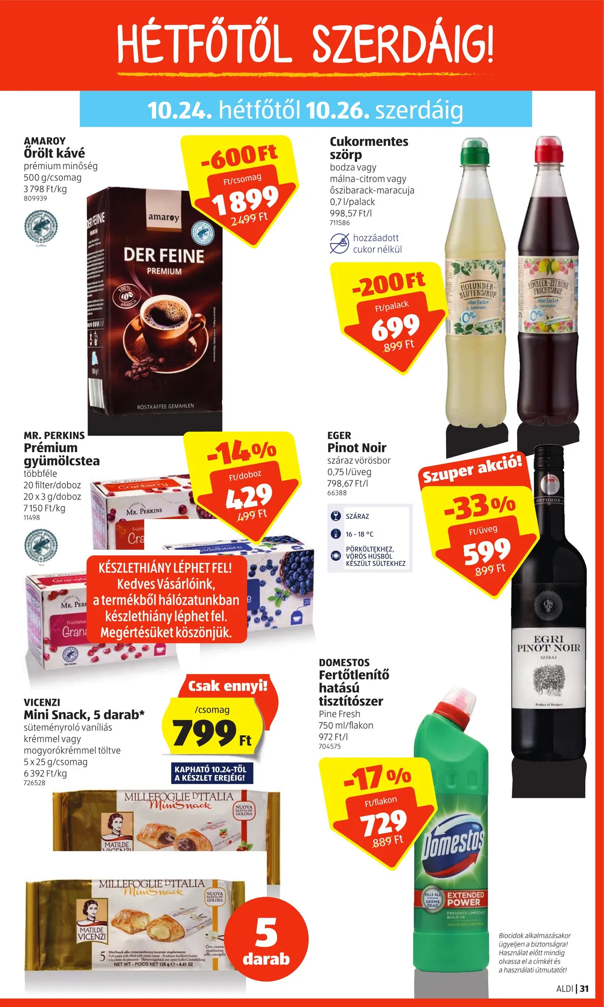 Aldi akciós újság 10.20–10.26 – 31. oldal