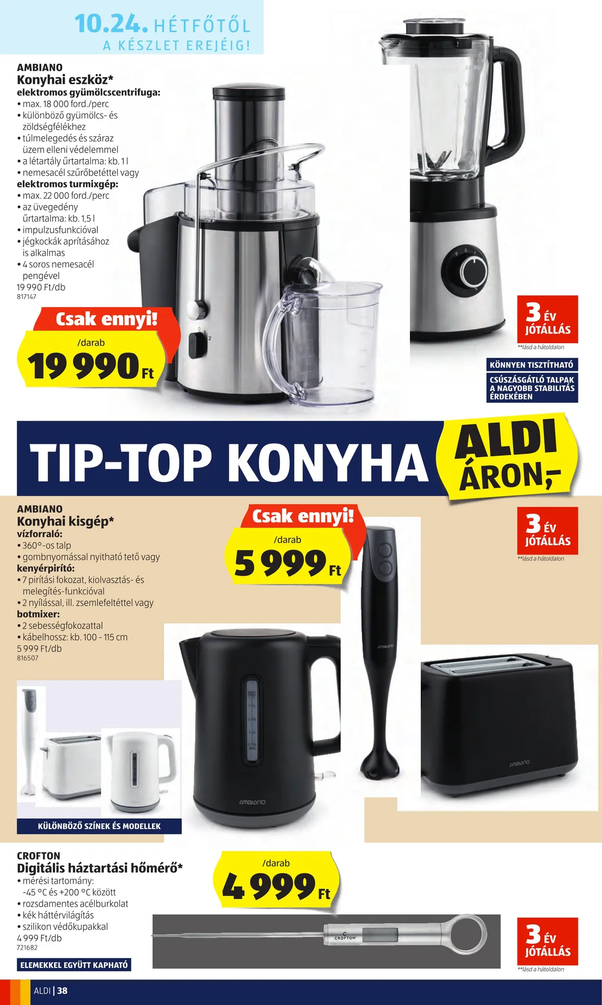 Aldi akciós újság 10.20–10.26 – 38. oldal