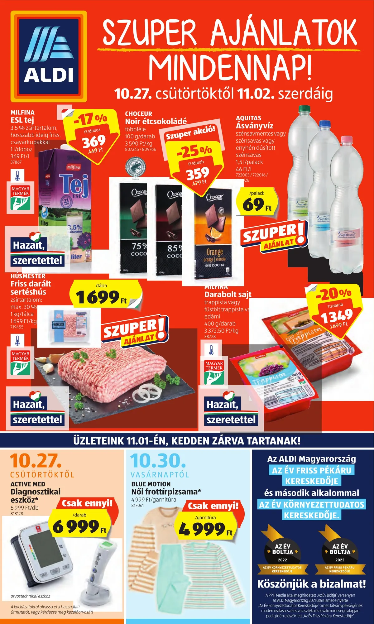Aldi akciós újság 10.27–11.02