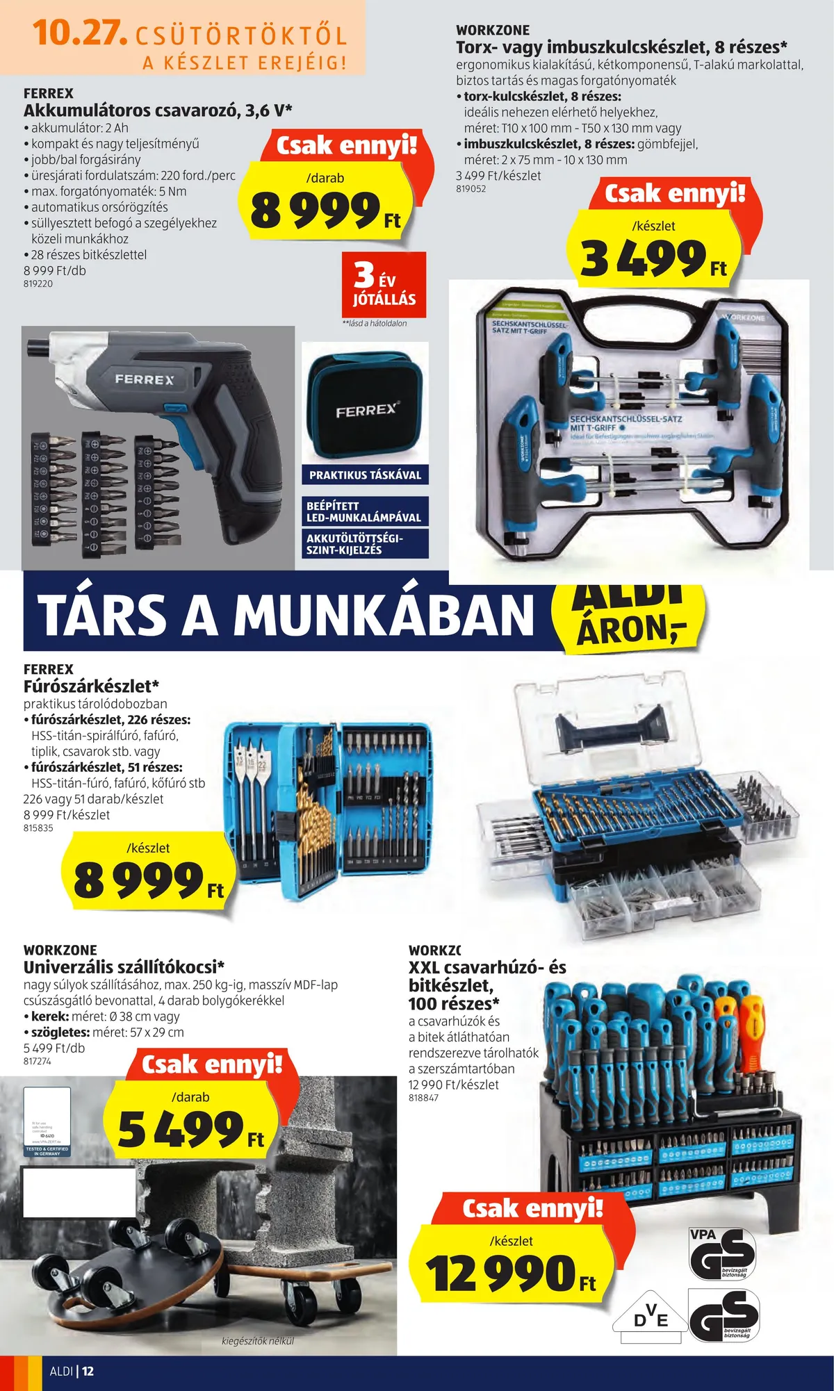 Aldi akciós újság 10.27–11.02 – 12. oldal
