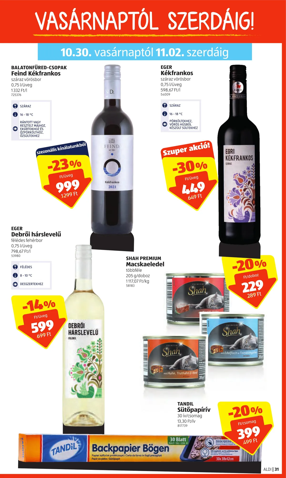Aldi akciós újság 10.27–11.02 – 31. oldal