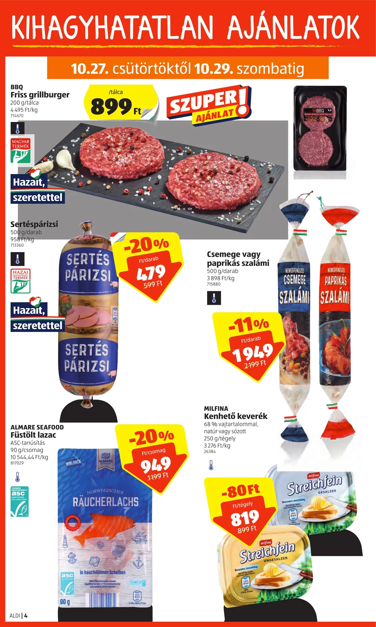Aldi akciós újság 10.27–11.02 – 4. oldal