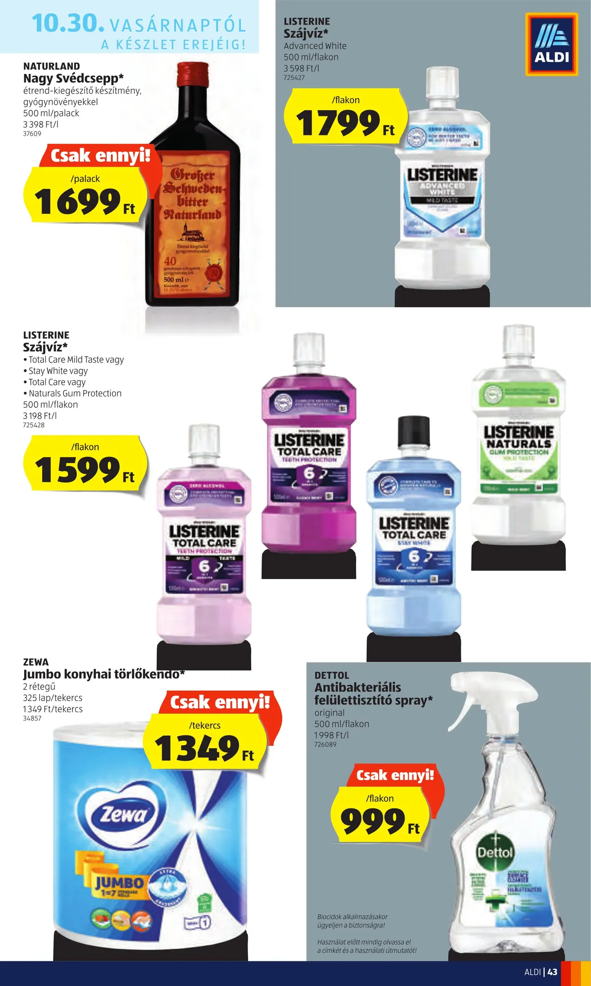 Aldi akciós újság 10.27–11.02 – 43. oldal
