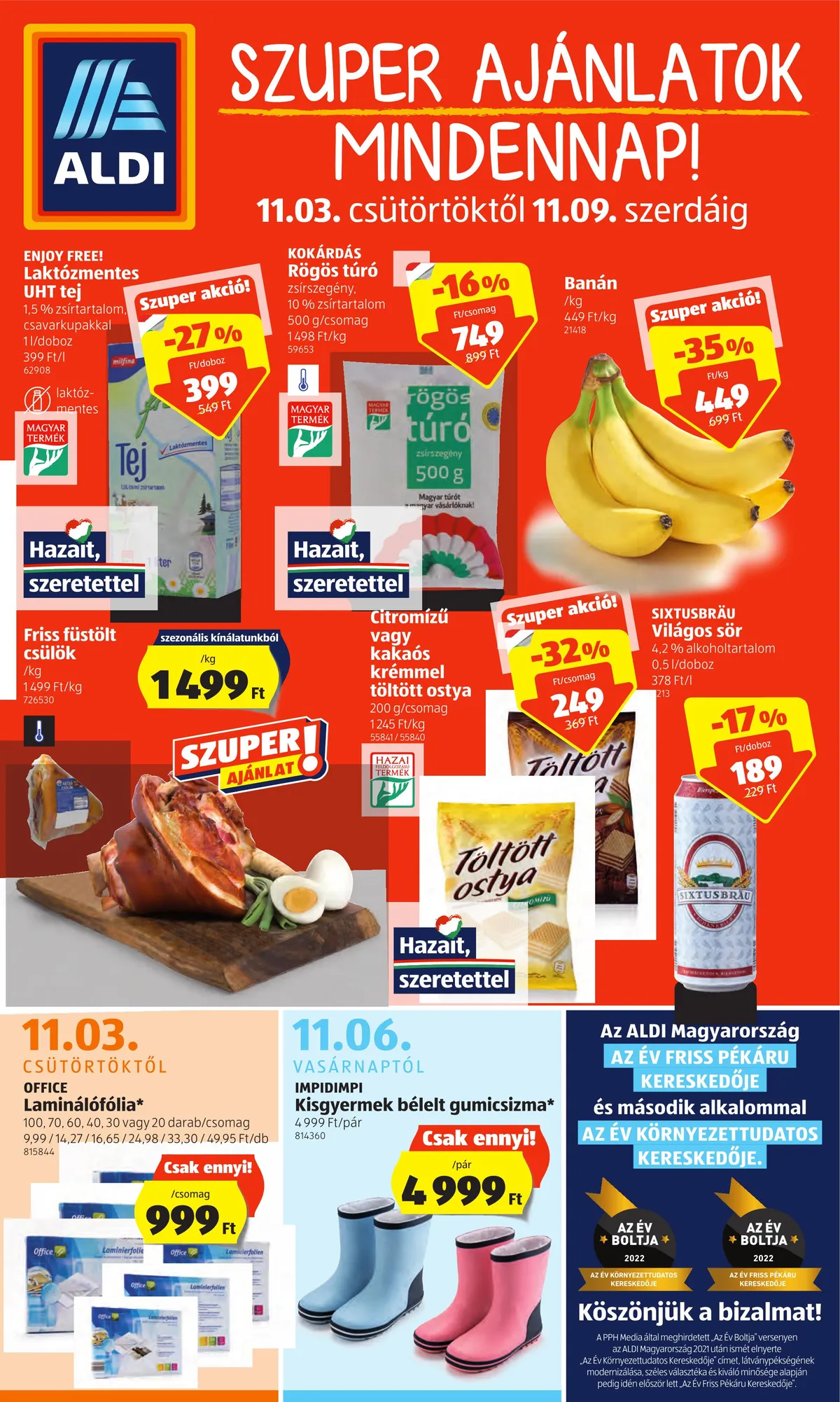 Aldi akciós újság 11.03–11.09