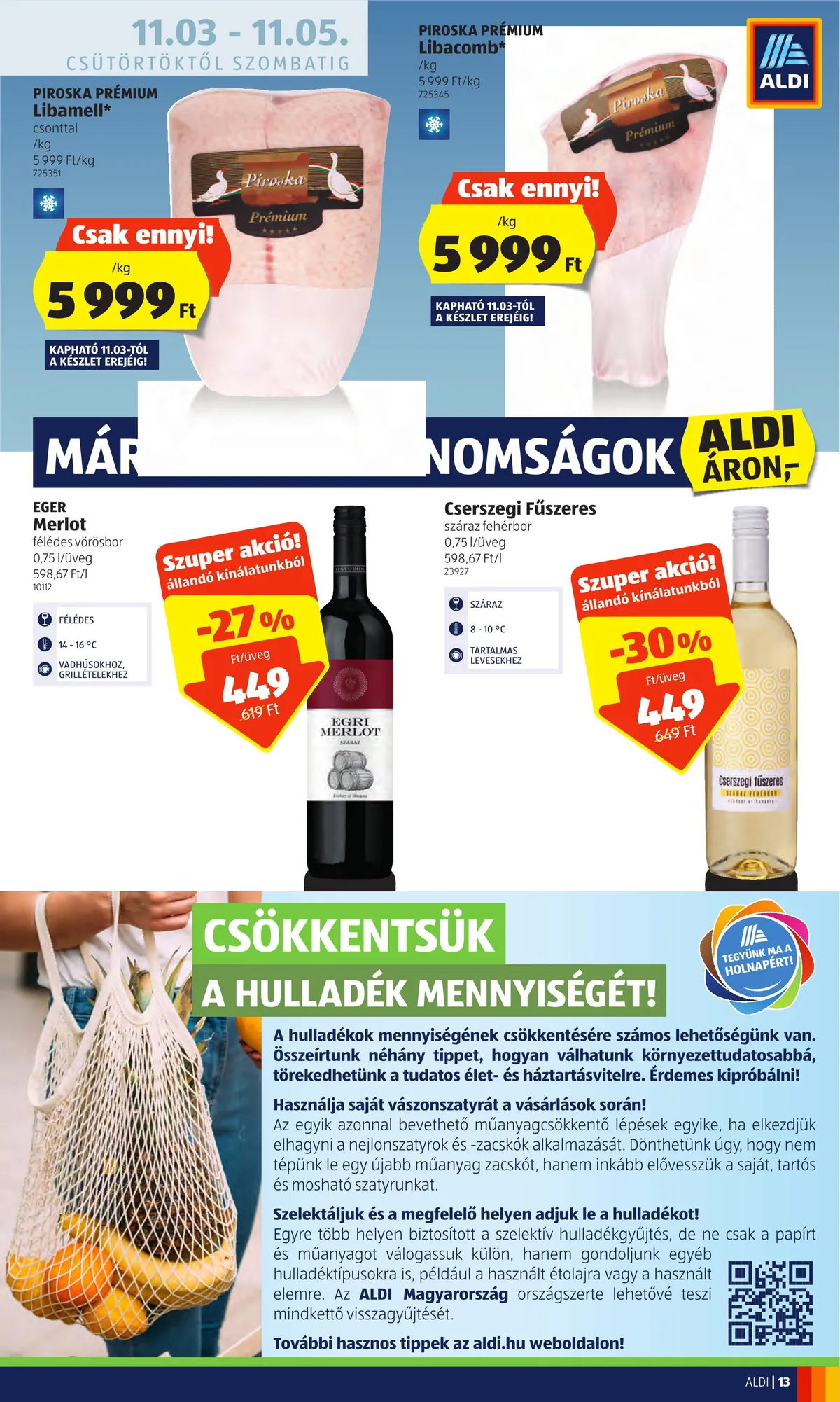 Aldi akciós újság 11.03–11.09 – 13. oldal