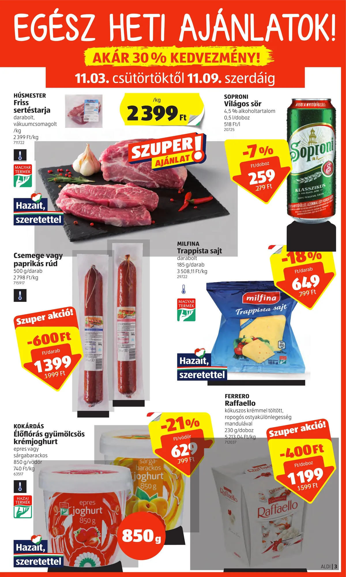 Aldi akciós újság 11.03–11.09 – 3. oldal