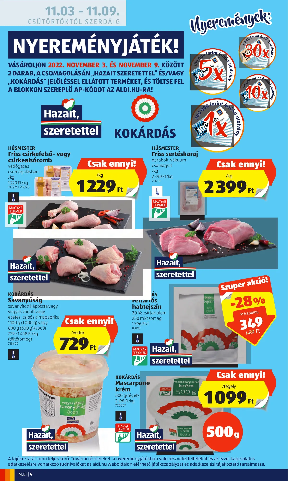 Aldi akciós újság 11.03–11.09 – 4. oldal