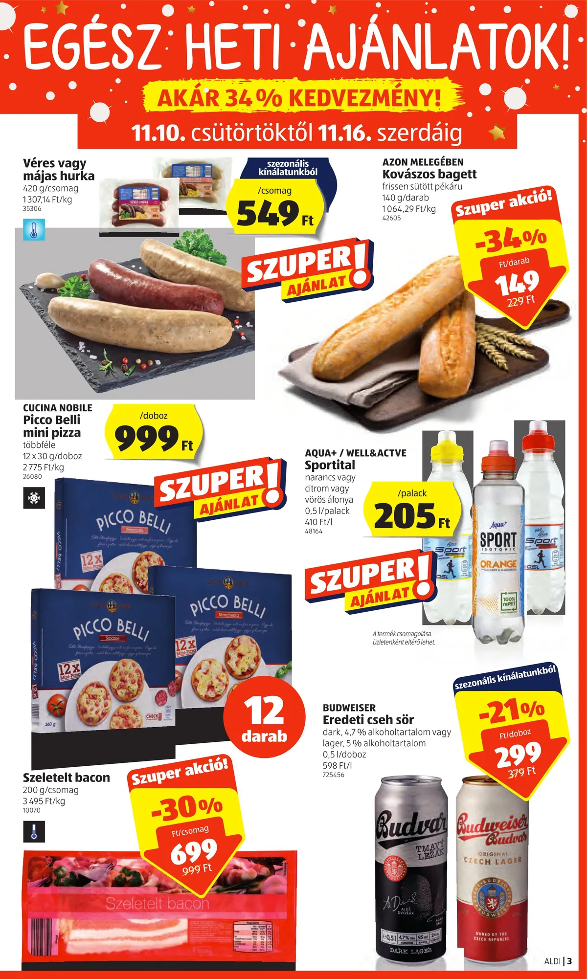 Aldi akciós újság 11.10–11.16 – 3. oldal