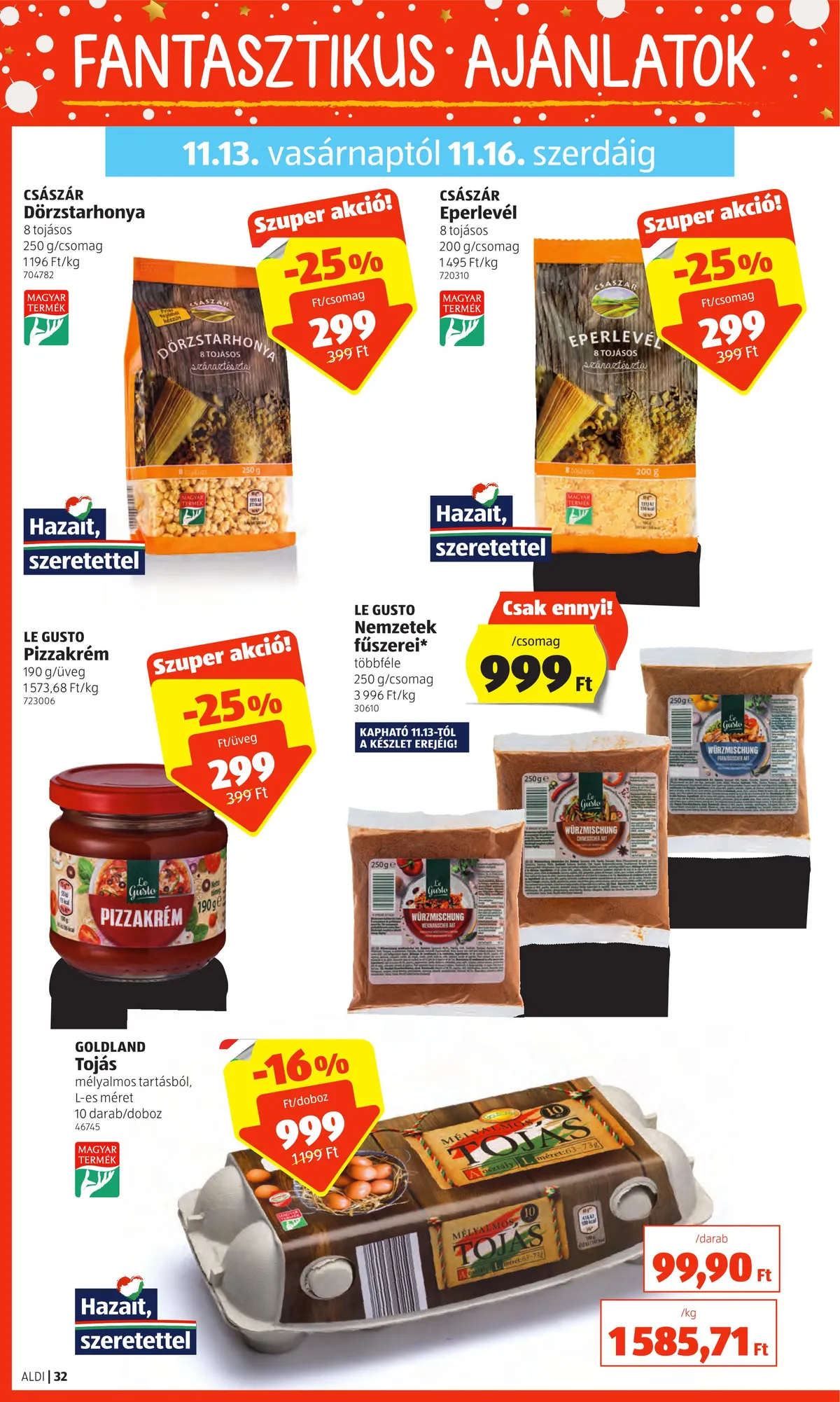 Aldi akciós újság 11.10–11.16 – 32. oldal
