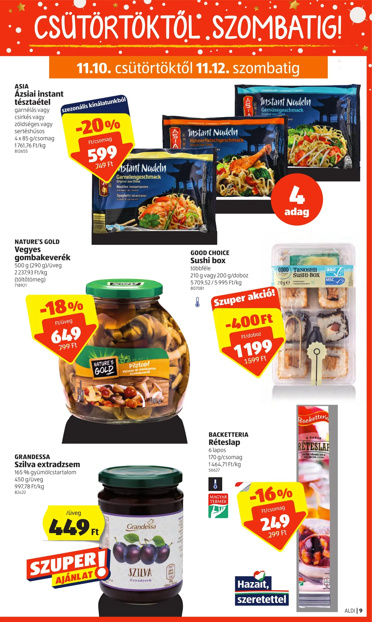Aldi akciós újság 11.10–11.16 – 9. oldal