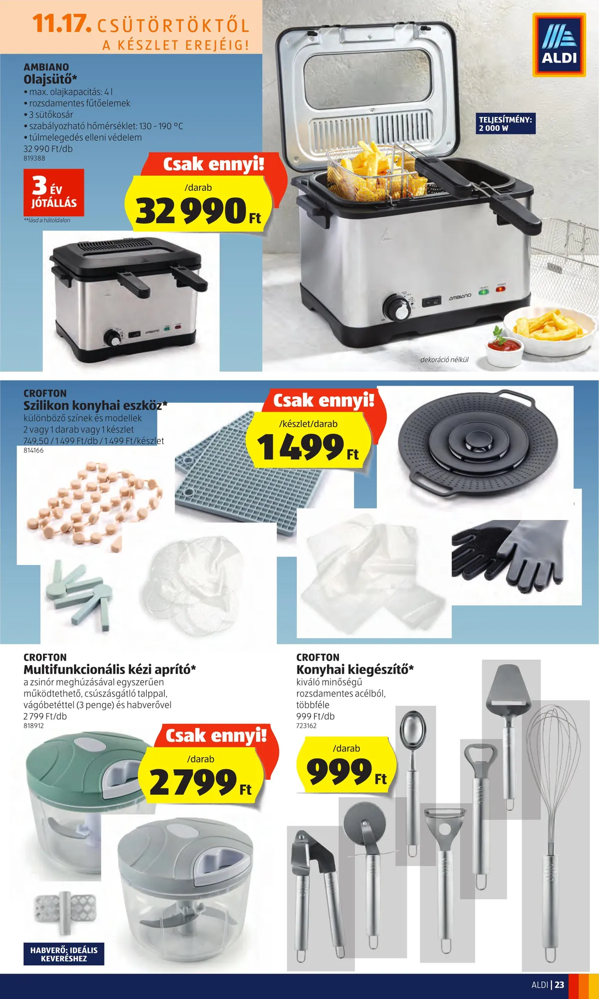 Aldi akciós újság 11.17–11.23 – 23. oldal