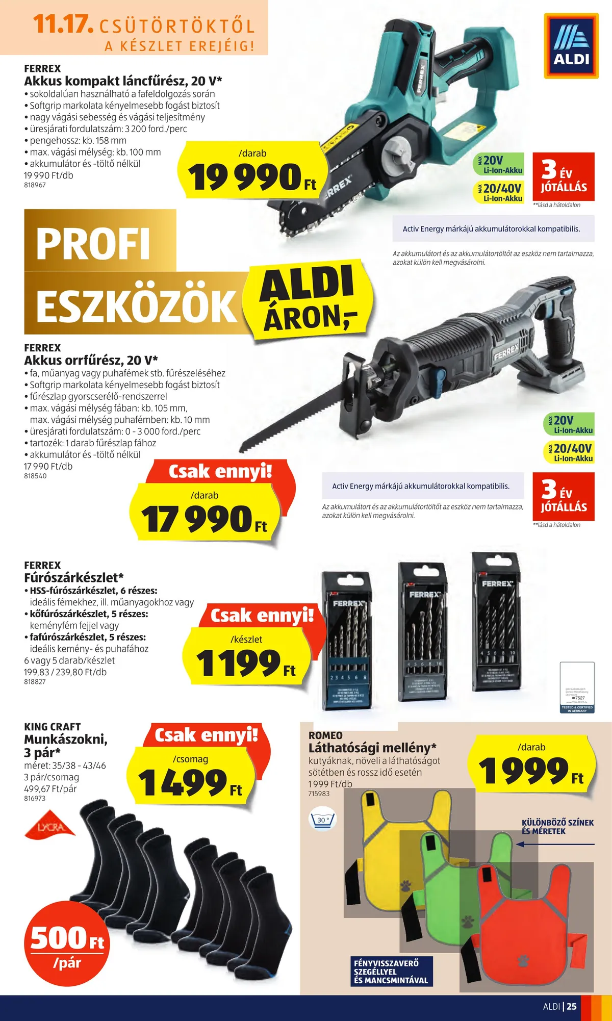 Aldi akciós újság 11.17–11.23 – 25. oldal
