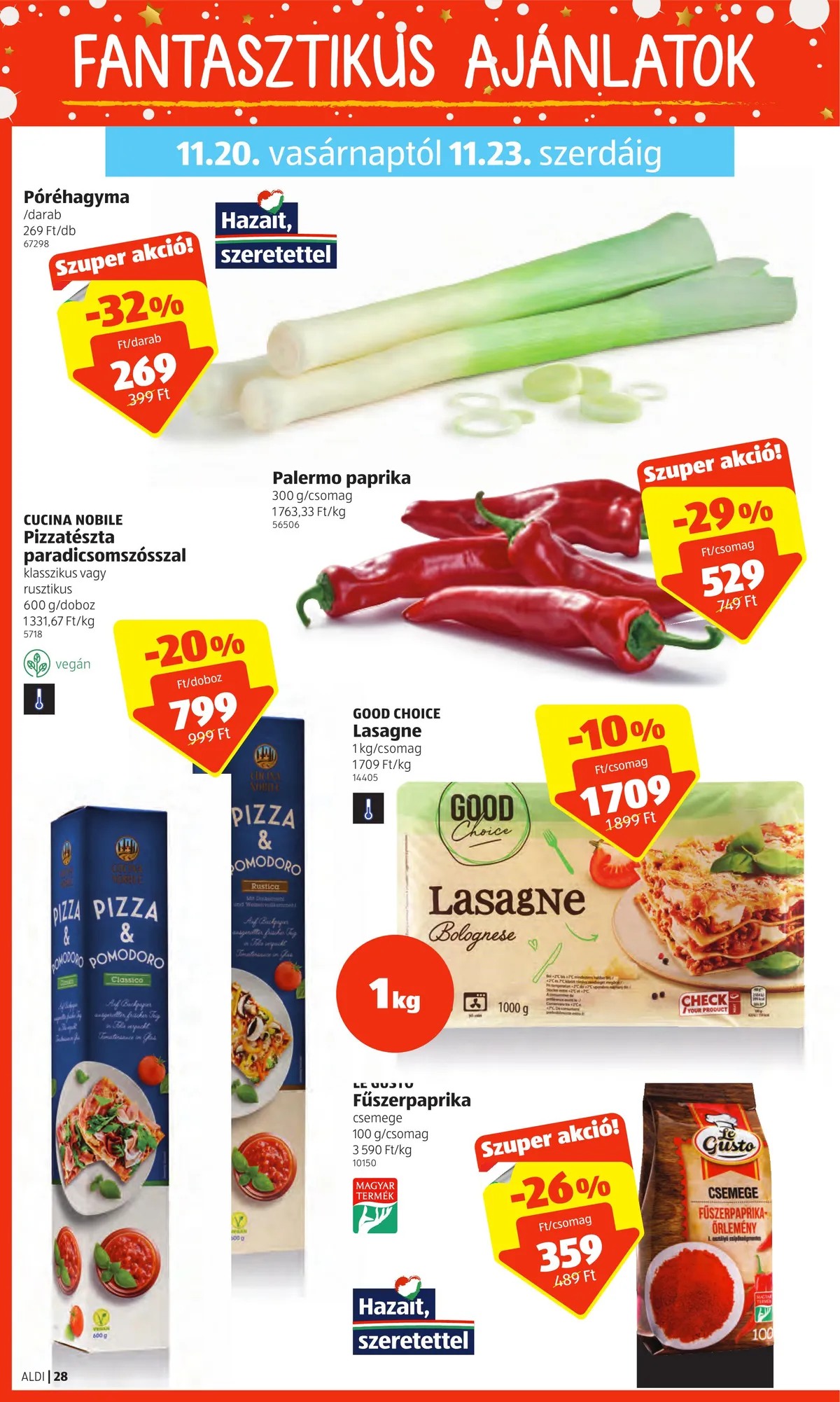Aldi akciós újság 11.17–11.23 – 28. oldal