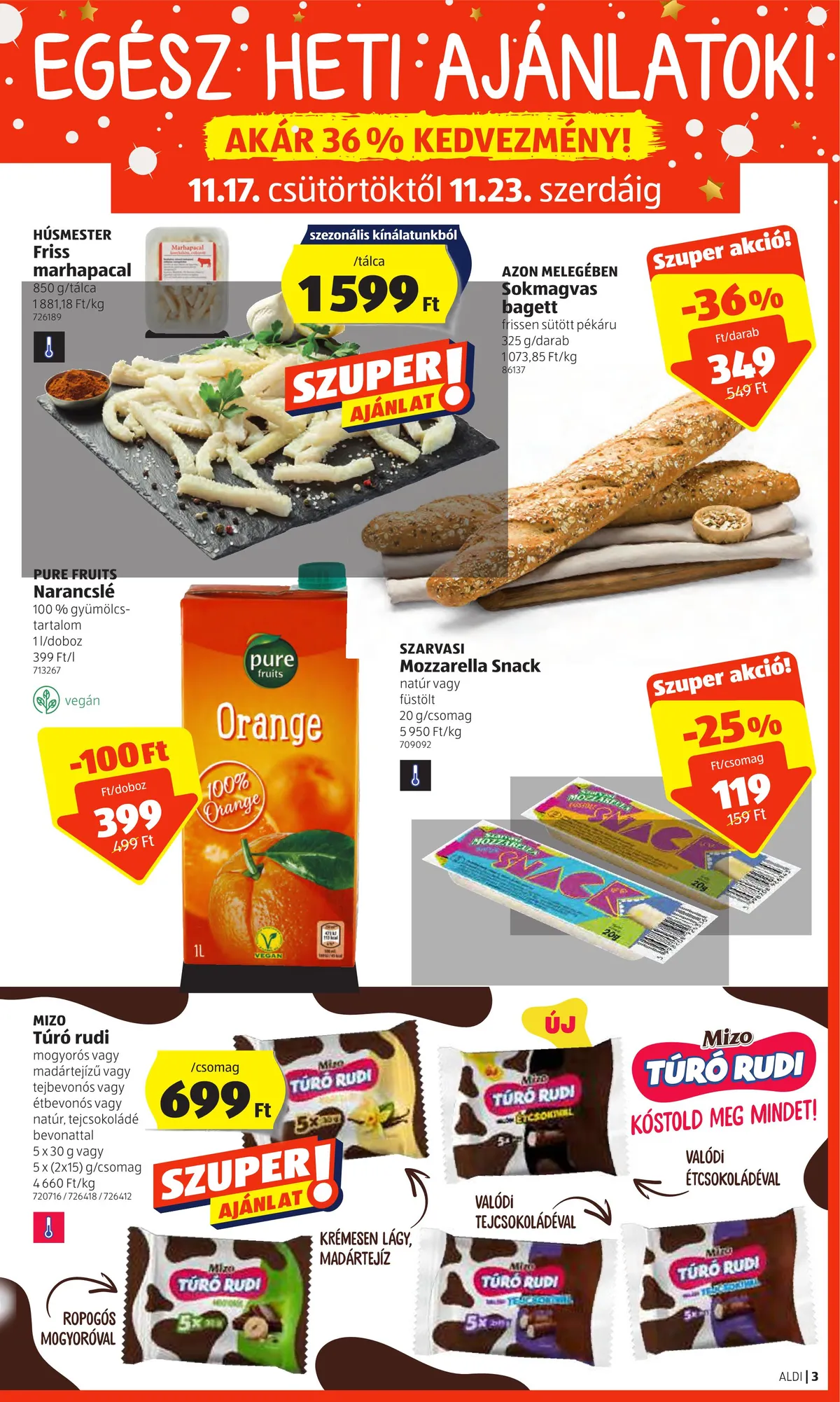 Aldi akciós újság 11.17–11.23 – 3. oldal