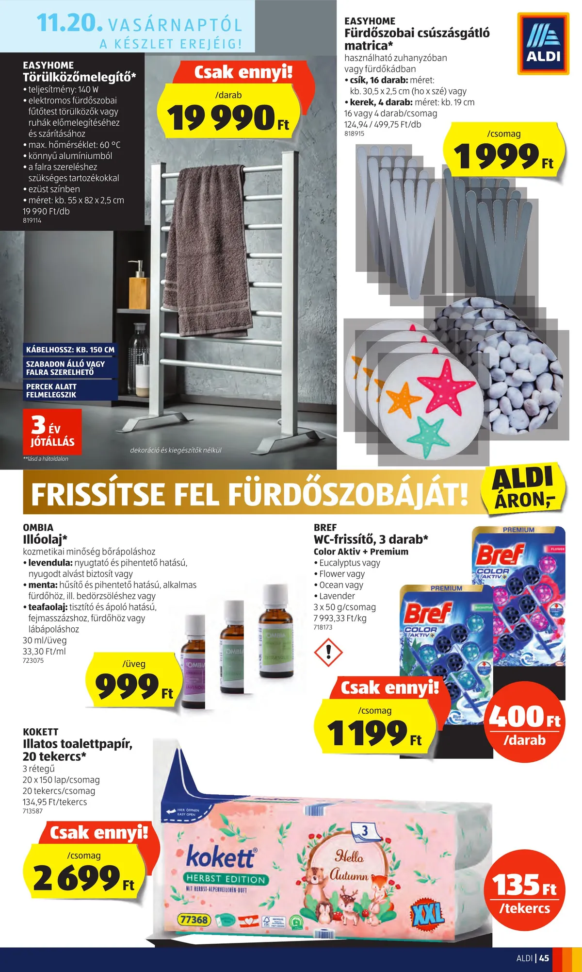 Aldi akciós újság 11.17–11.23 – 45. oldal