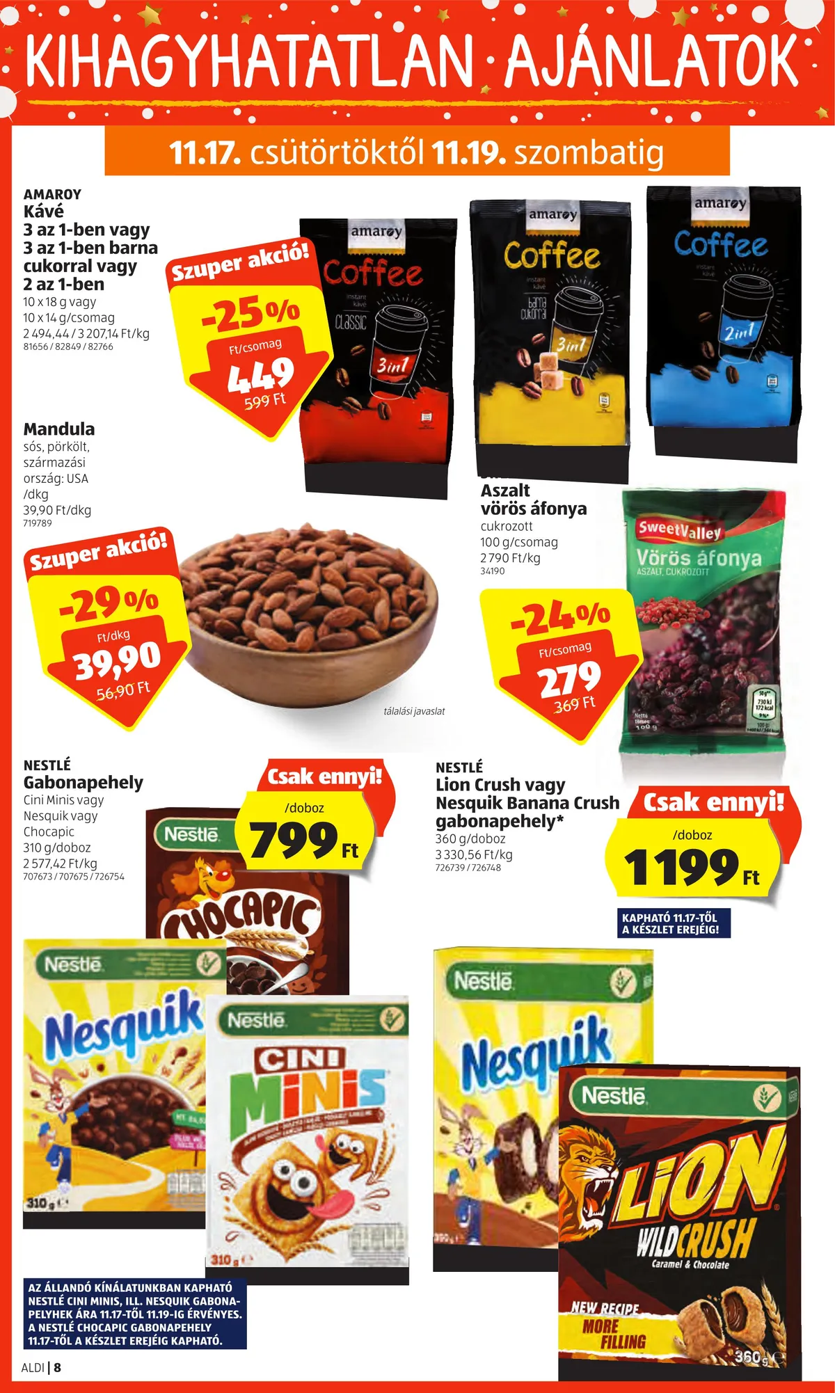 Aldi akciós újság 11.17–11.23 – 8. oldal